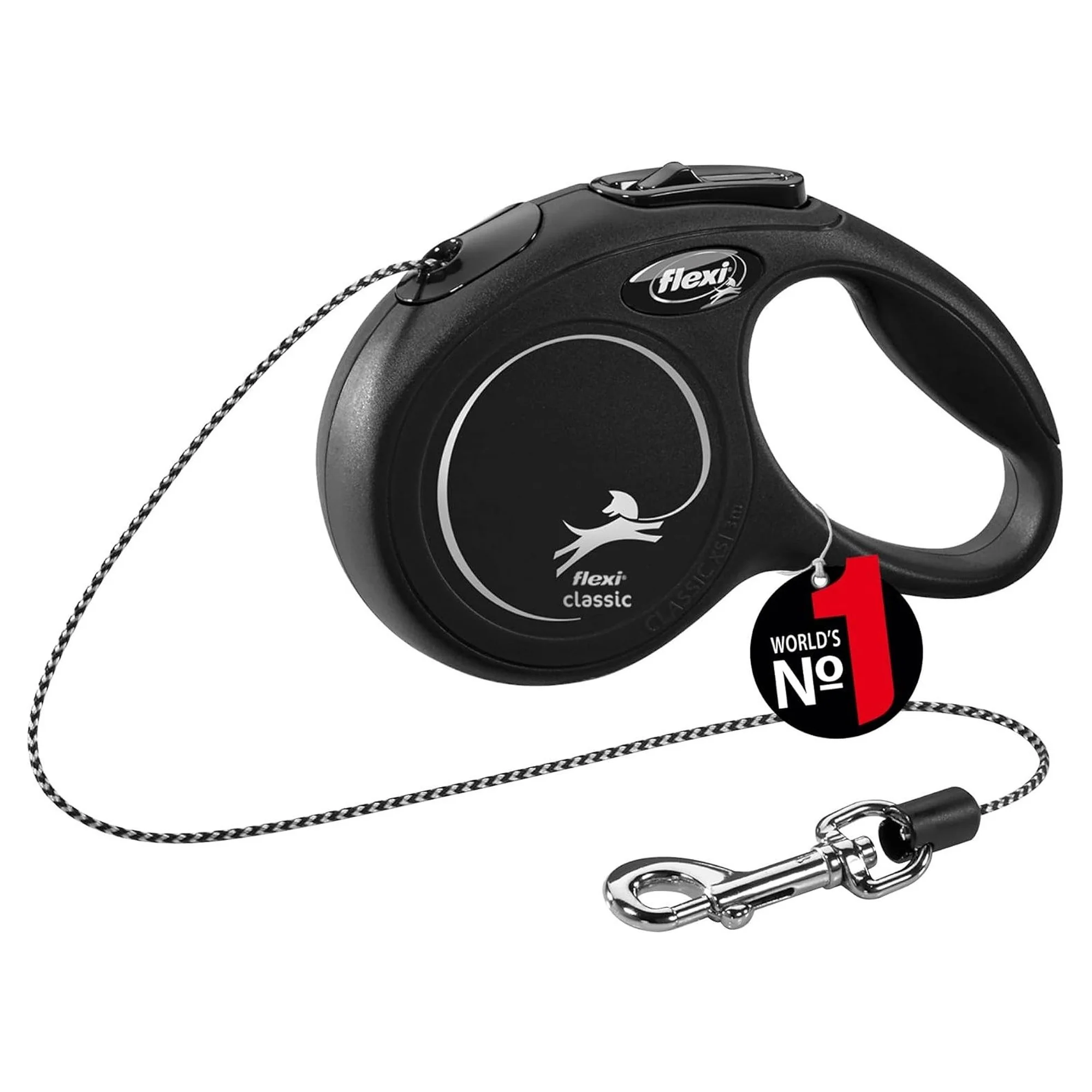 Flexi New Classic XS Beden Siyah İpli Köpek Boyun Tasması 3 M