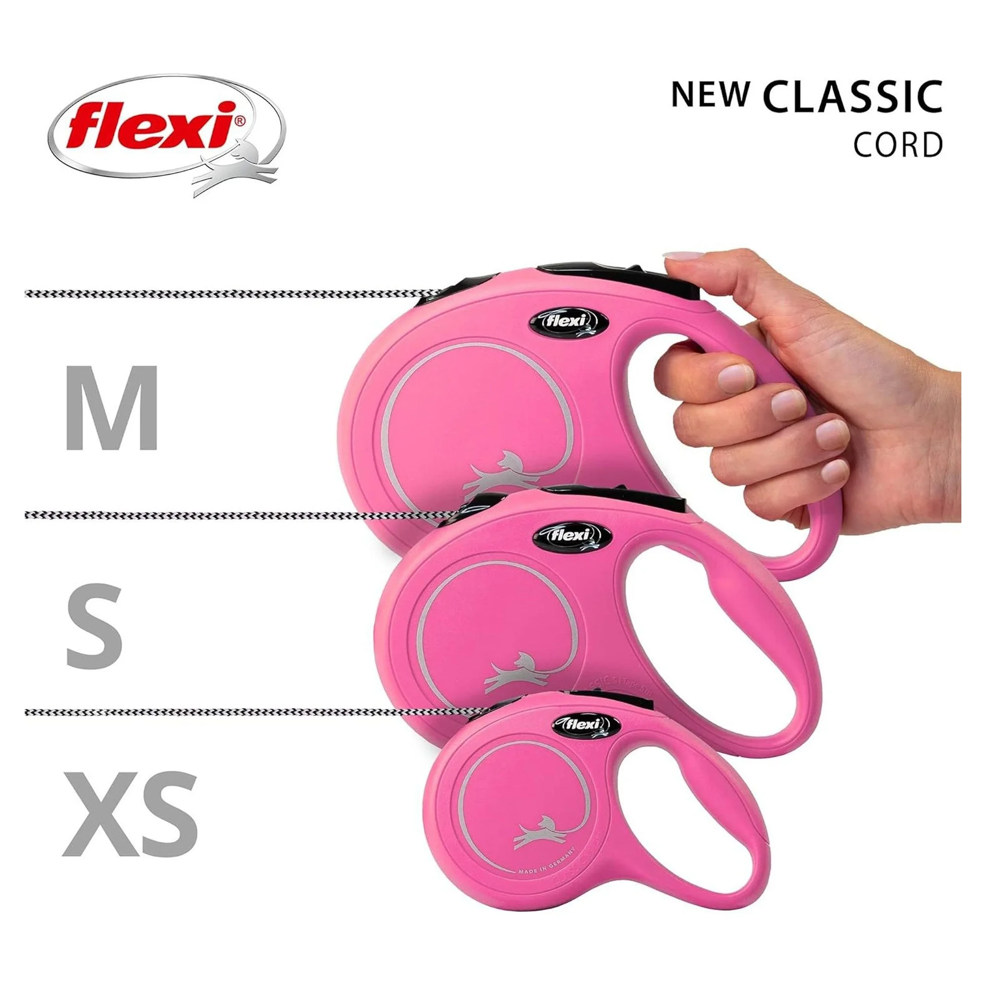 Flexi New Classic Pembe S Beden İpli Köpek Tasması 5 M — Boyun Tasması, 440 g — Görsel 5
