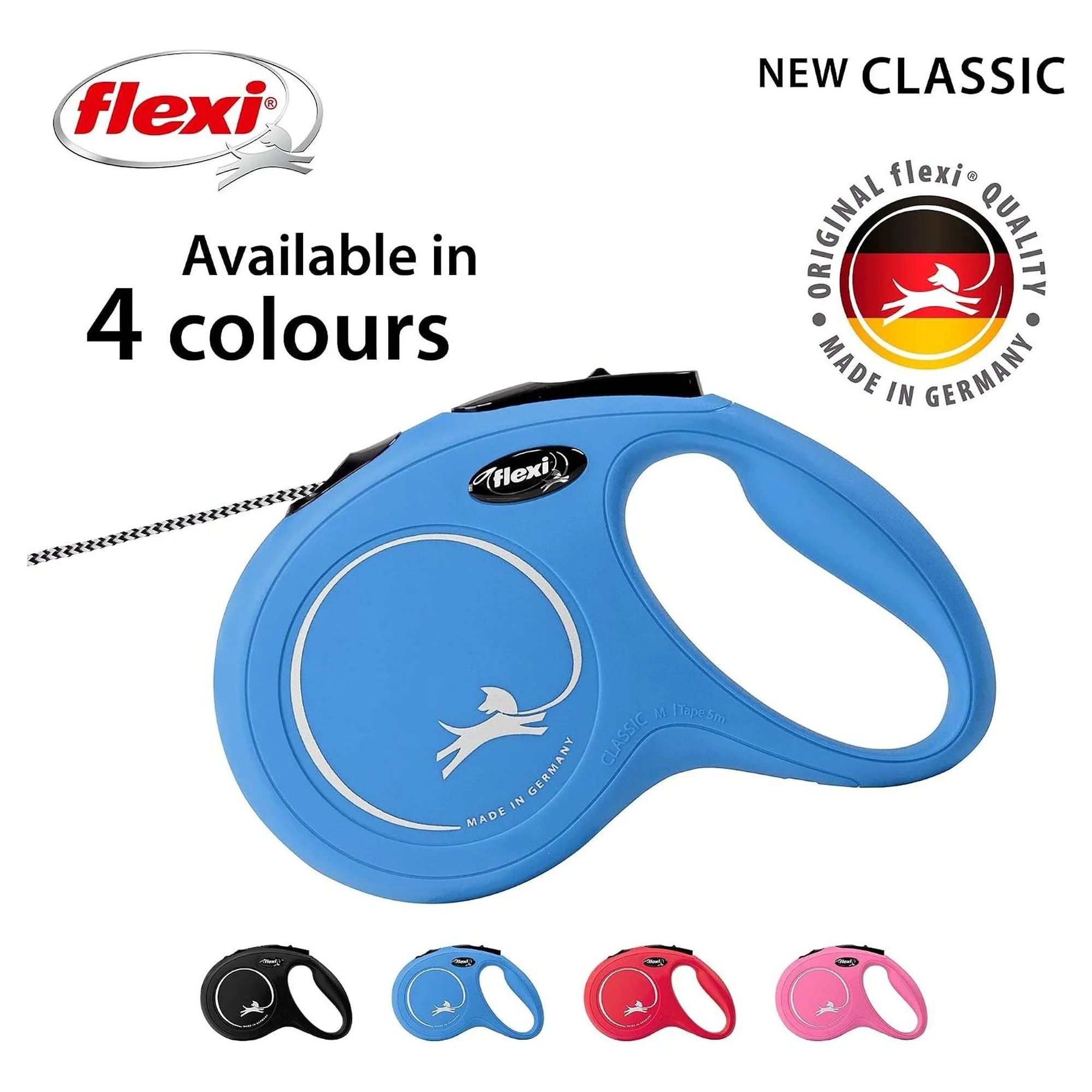 Flexi New Classic M Beden Mavi İpli Köpek Gezdirme Tasması 5 M — Gezdirme Kayışları, 370 g — Görsel 4