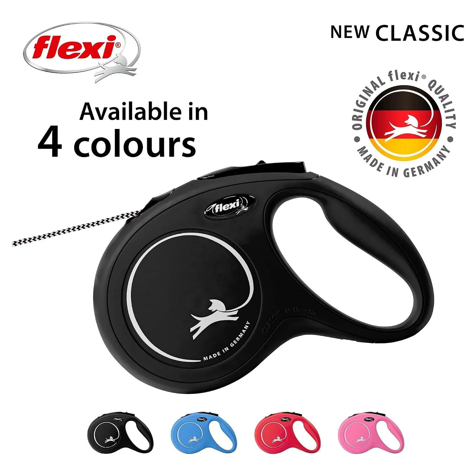 Flexi New Classic M Beden Siyah İpli Köpek Boyun Tasması 5 M — 370 g — Görsel 4