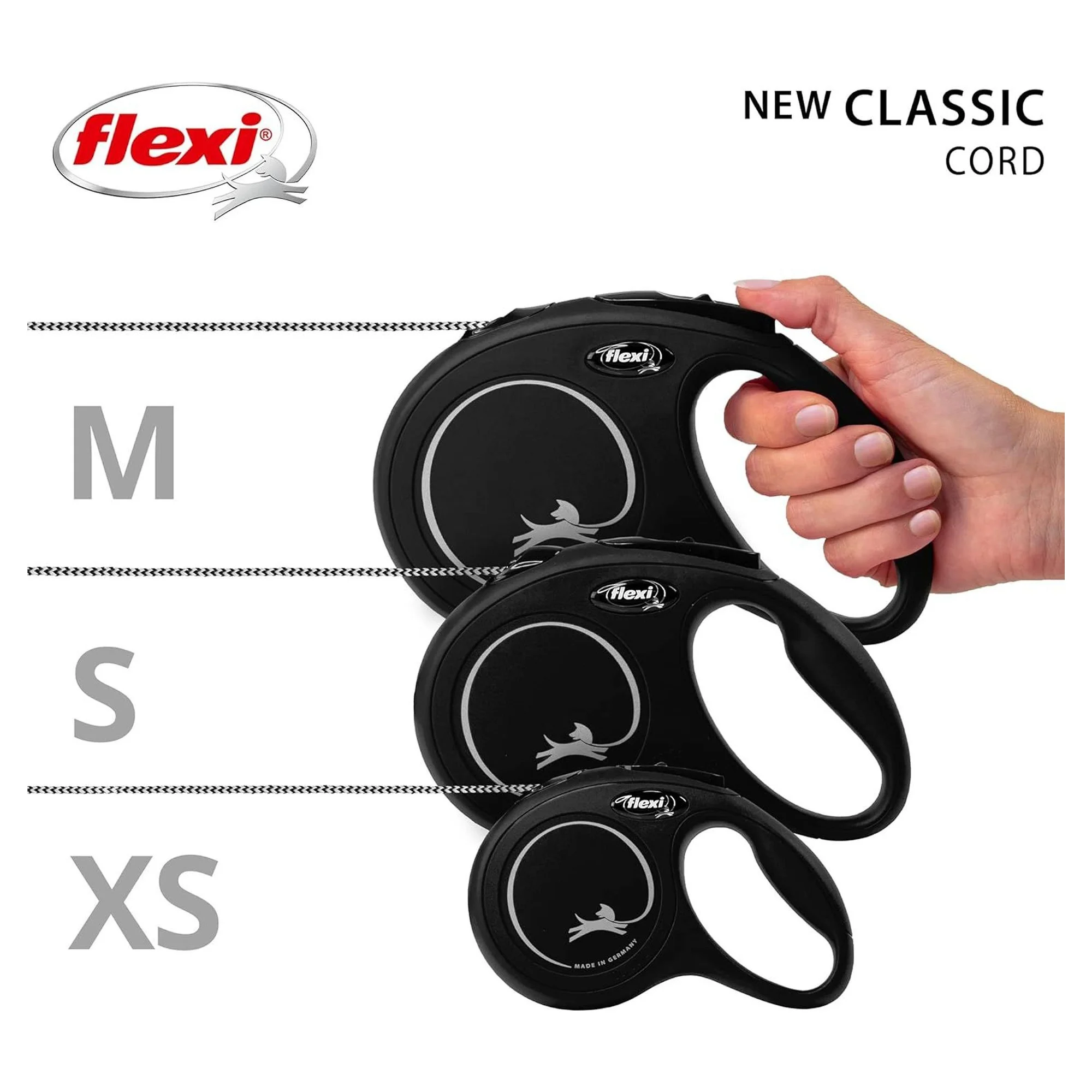 Flexi New Classic M Beden Siyah İpli Köpek Boyun Tasması 5 M — 370 g — Görsel 5
