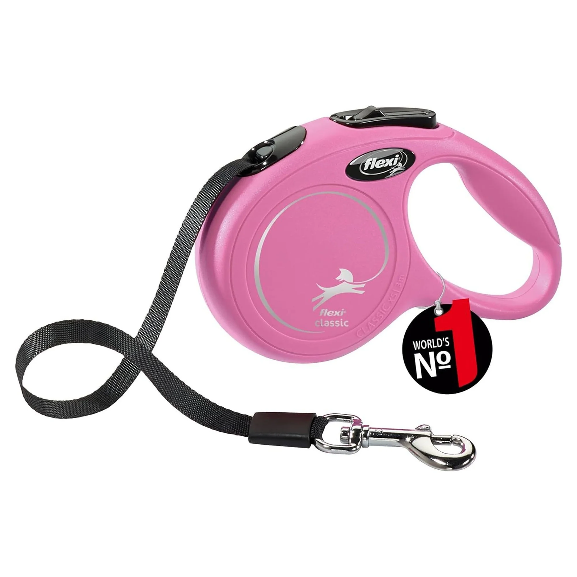 Flexi New Classic XS Pembe Şerit Köpek Tasması 3 M