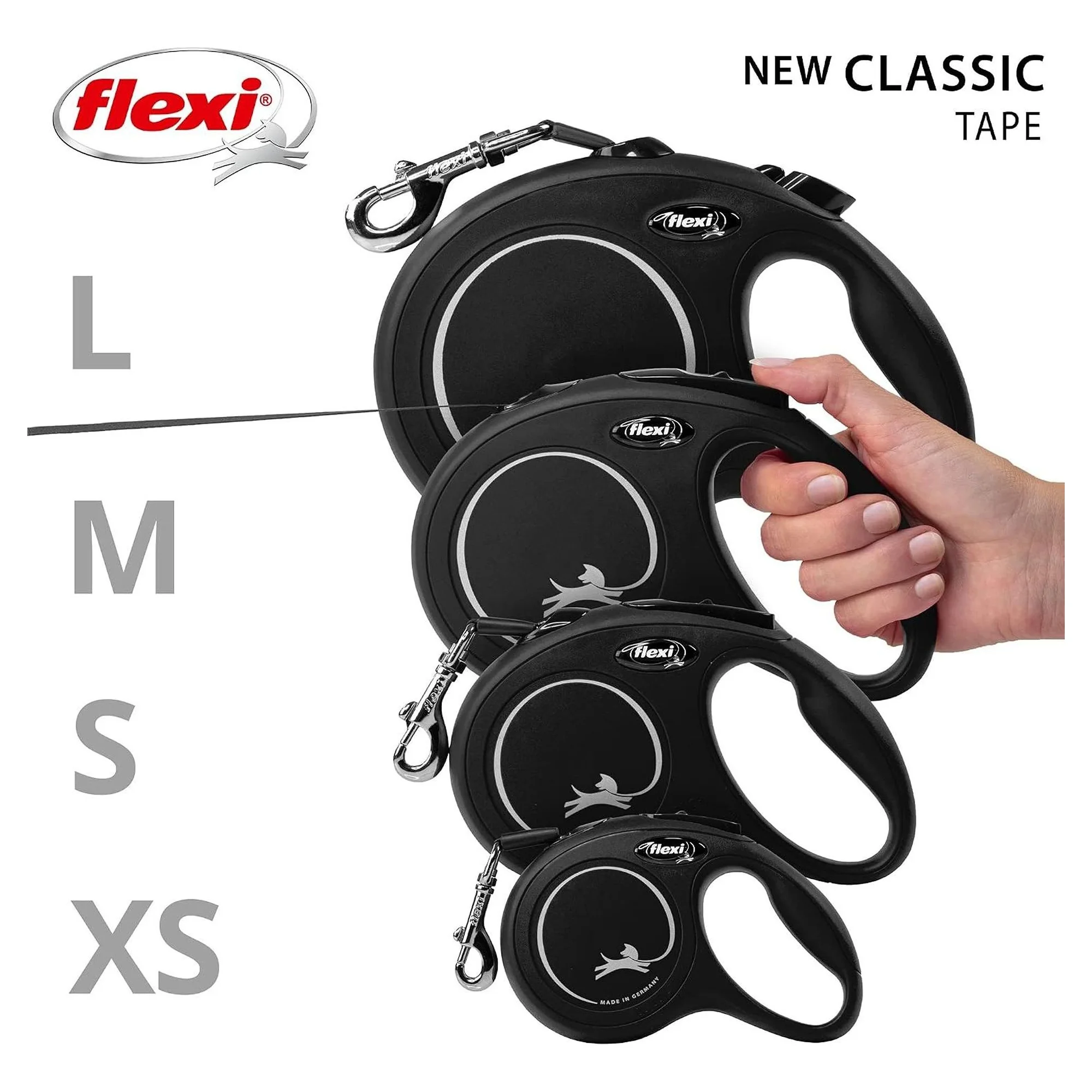 Flexi New Classic XS Beden Siyah Şerit Tasma 3 M — Boyun Tasması, 330 g — Görsel 5