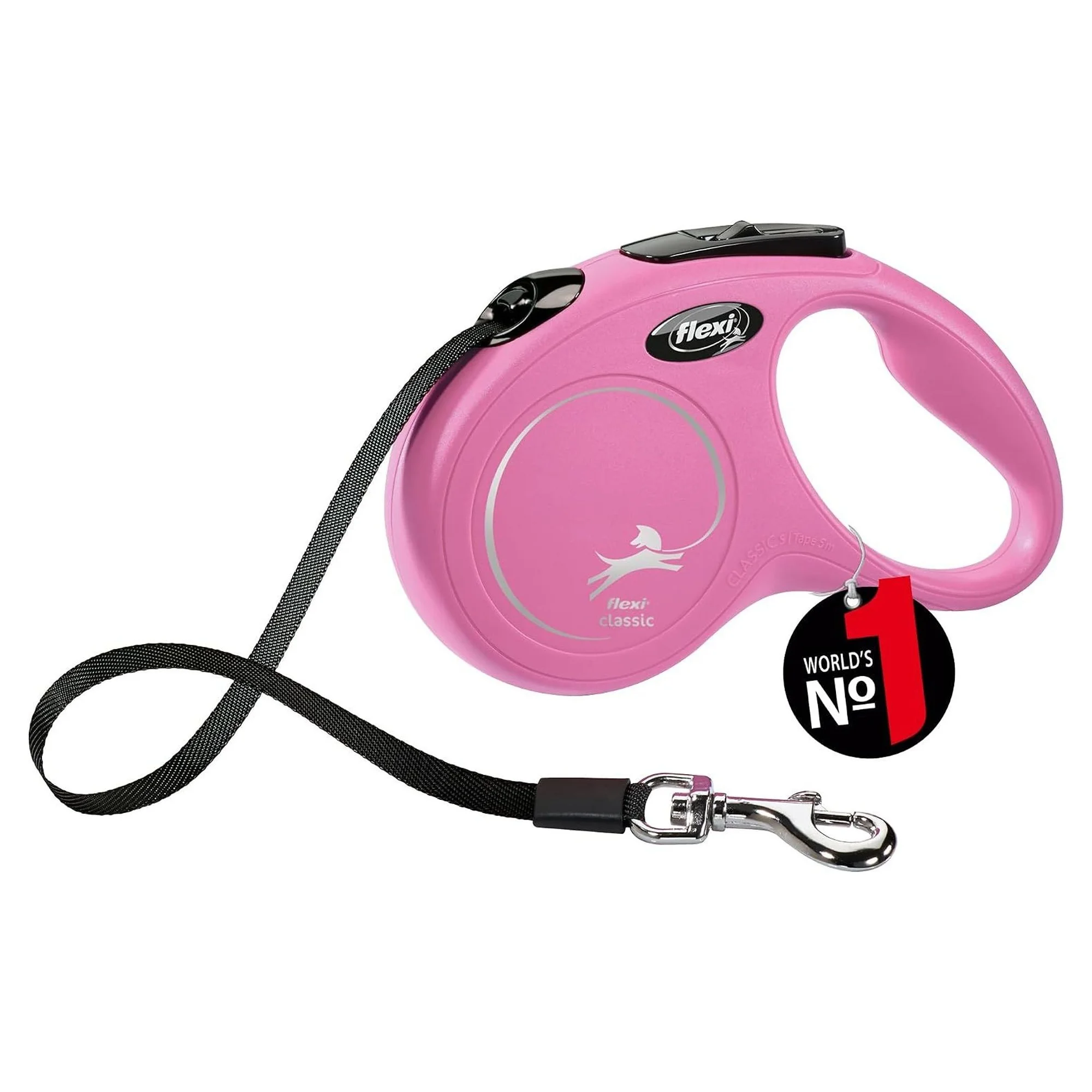 Flexi New Classic Pembe S Beden Köpek Gezdirme Kayışı 5 M