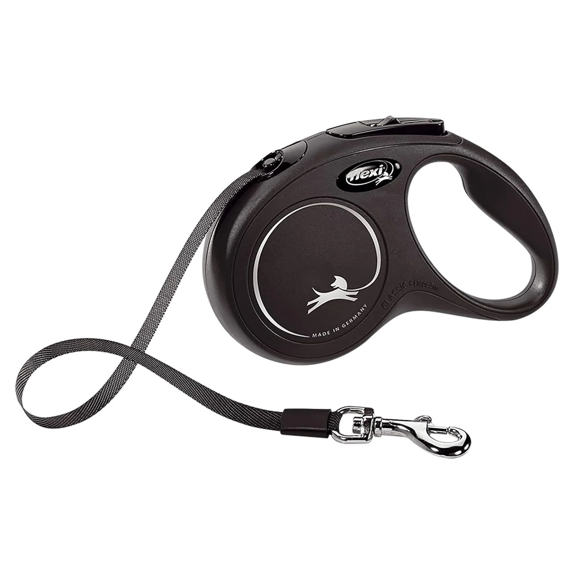 Flexi New Classic Siyah S Beden Şerit Köpek Tasması 5 M