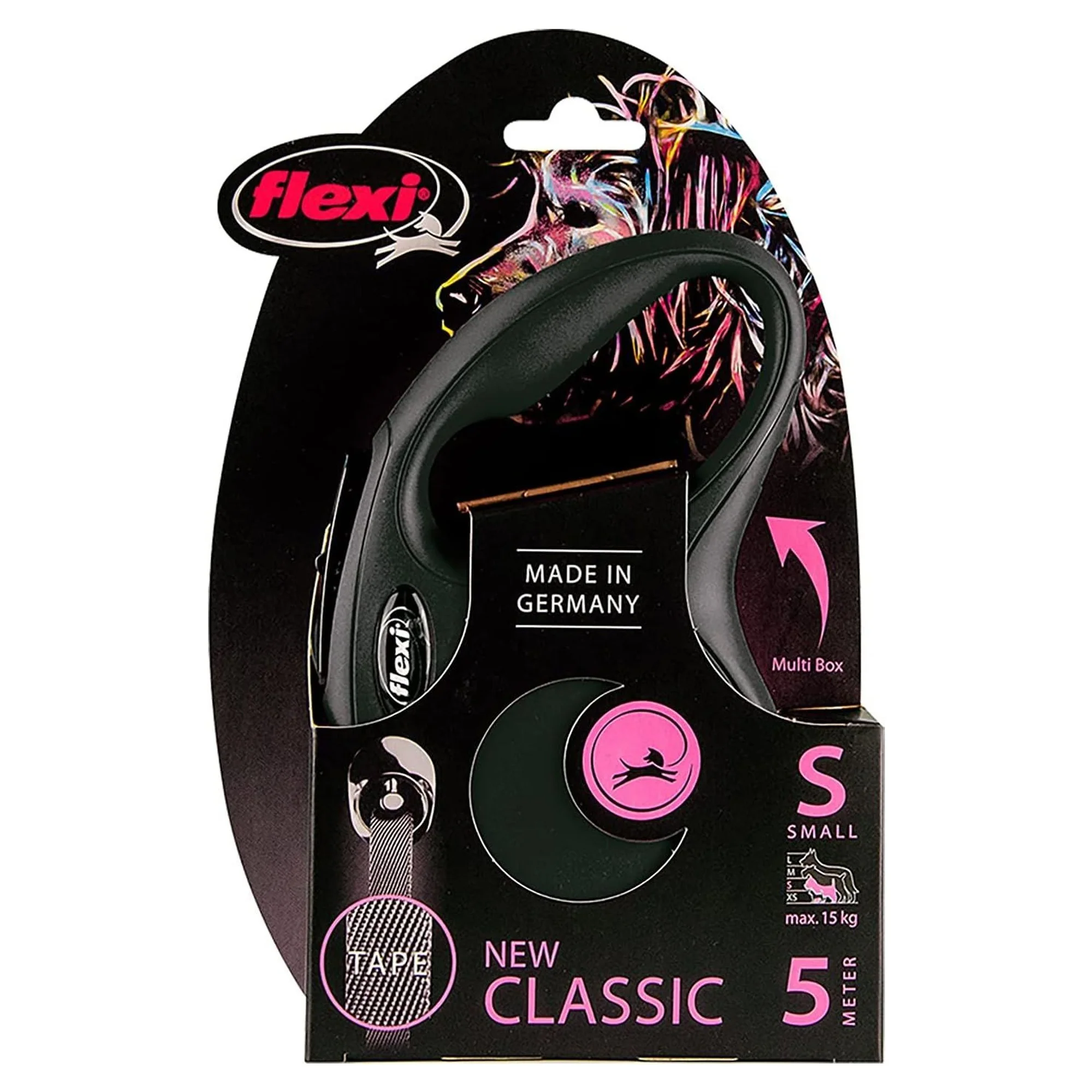 Flexi New Classic Siyah S Beden Şerit Köpek Tasması 5 M — Boyun Tasması, 250 g — Görsel 5