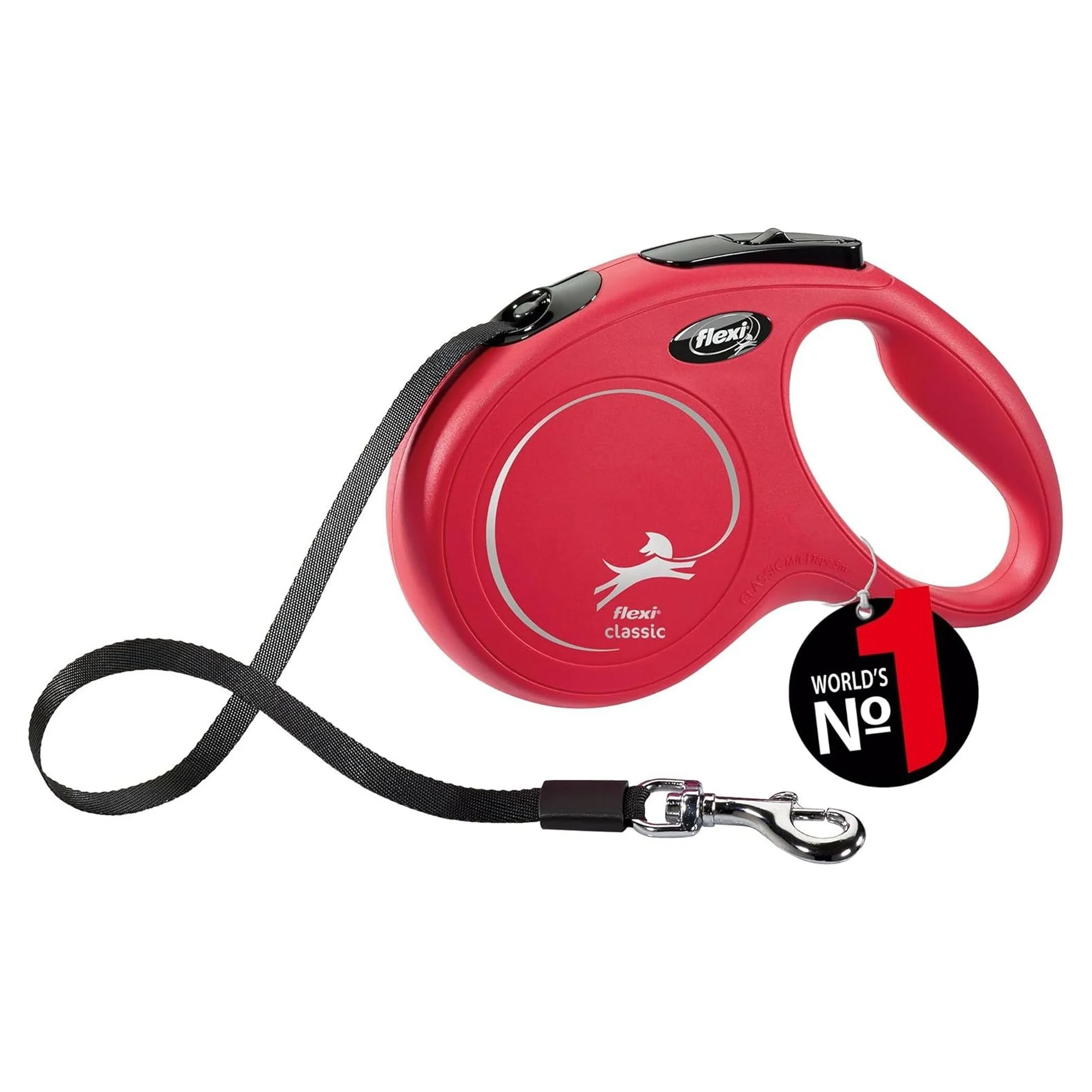 Flexi New Classic M Beden Kırmızı Köpek Gezdirme Kayışı 5 M