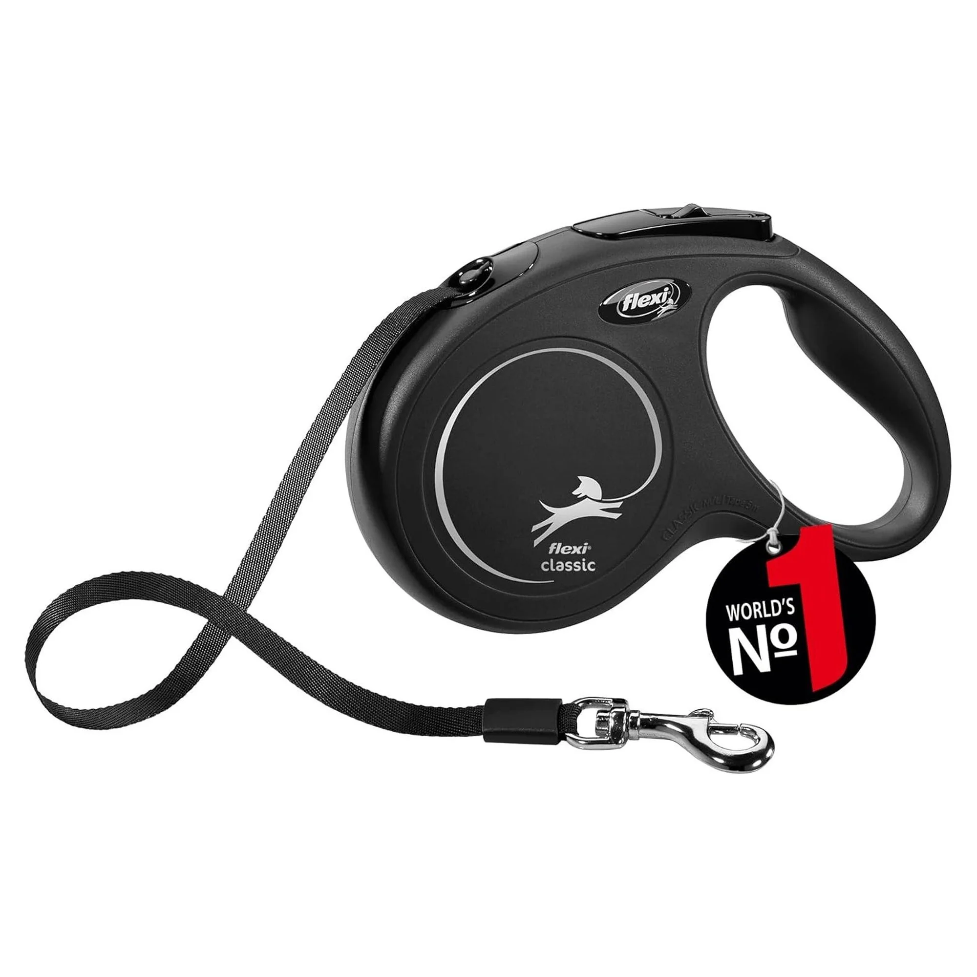 Flexi New Classic M Beden Siyah Şerit Köpek Tasması 5 M
