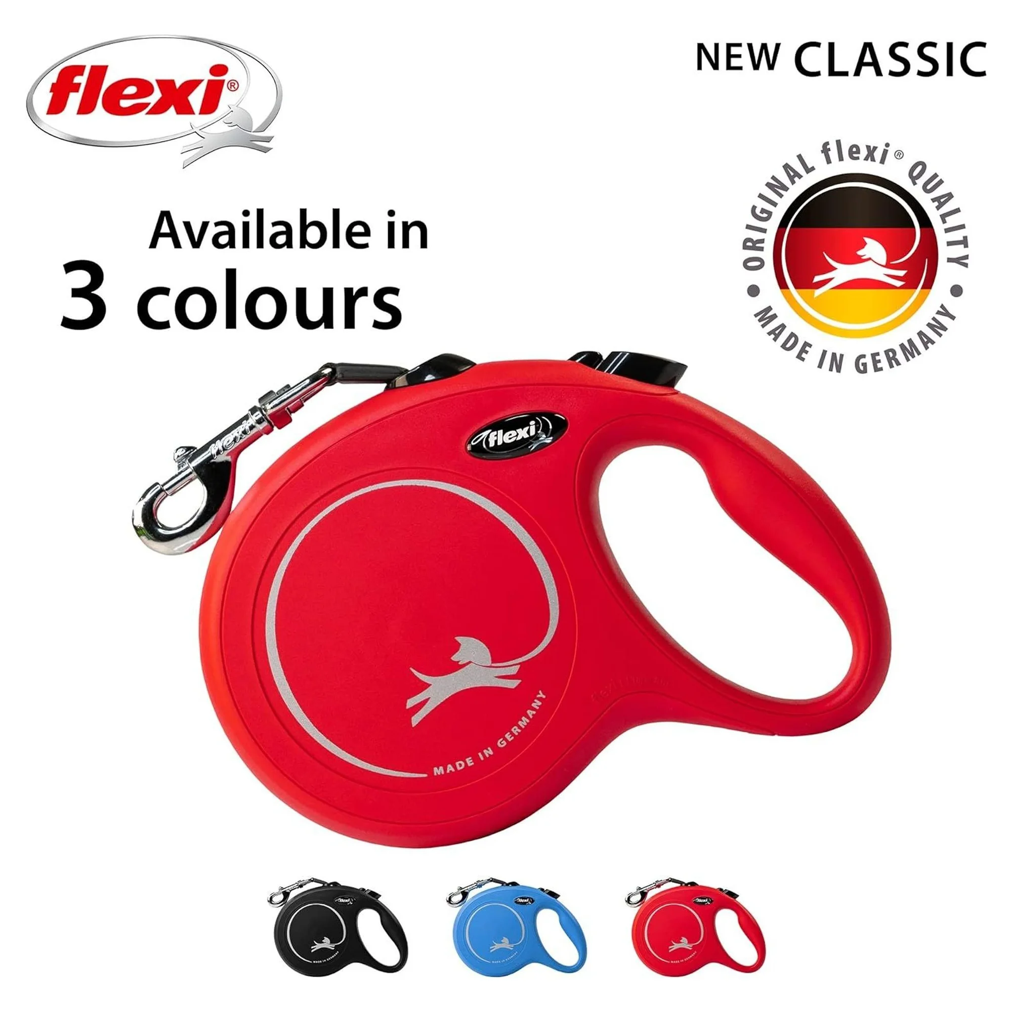 Flexi New Classic Kırmızı L Beden Köpek Gezdirme Kayışı 5 M — Gezdirme Kayışları, 420 g — Görsel 4