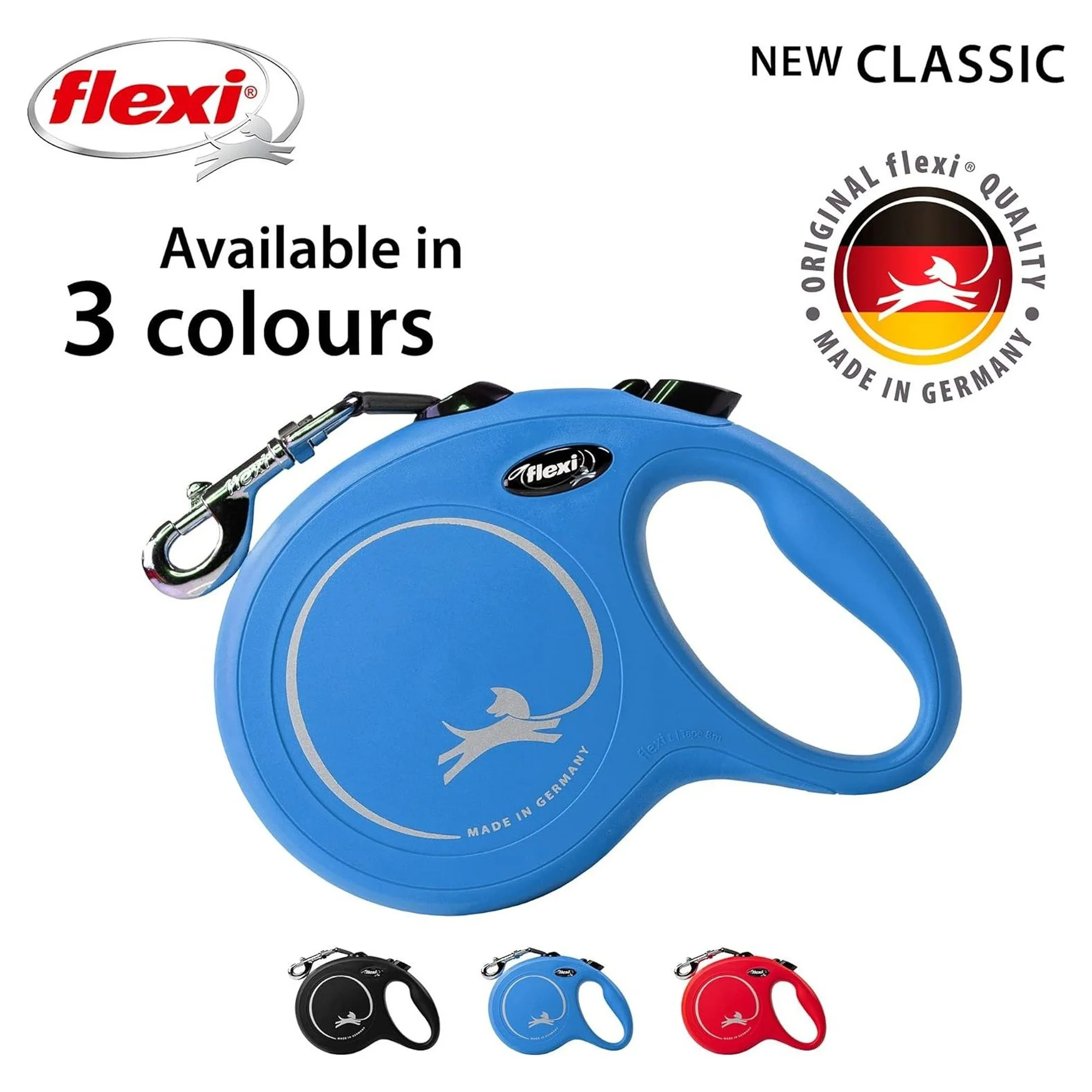 Flexi New Classic Mavi L Beden Köpek Gezdirme Kayışı 5 MT — Gezdirme Kayışları, 420 g — Görsel 4
