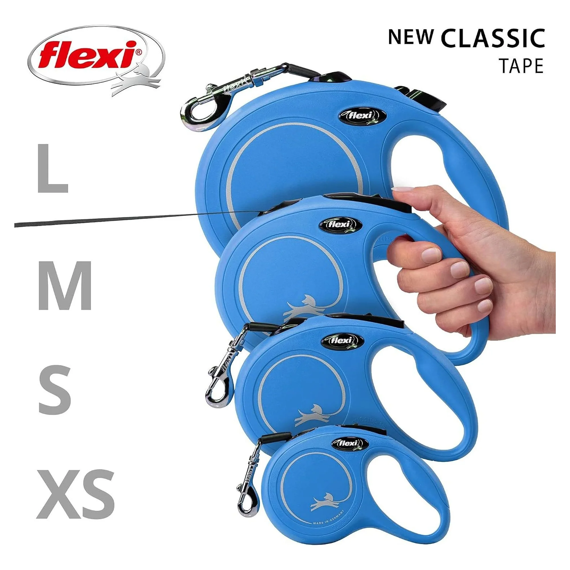 Flexi New Classic Mavi L Beden Köpek Gezdirme Kayışı 5 MT — Gezdirme Kayışları, 420 g — Görsel 5