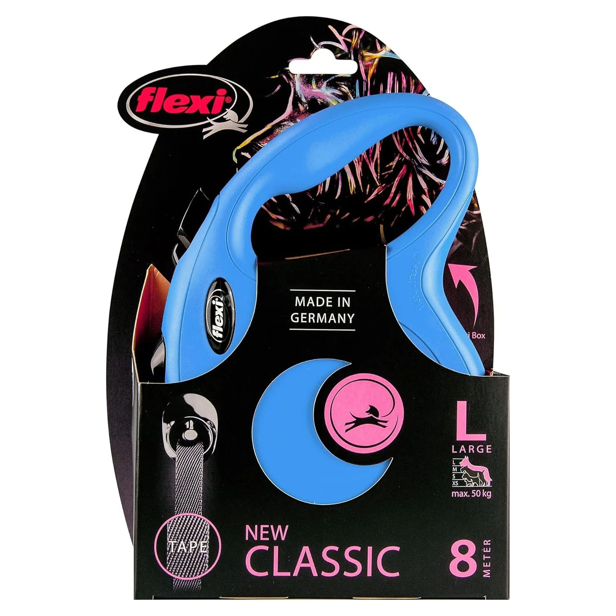 Flexi New Classic Mavi L Beden Köpek Gezdirme Kayışı 8 MT — Gezdirme Kayışları, 605 g — Görsel 4