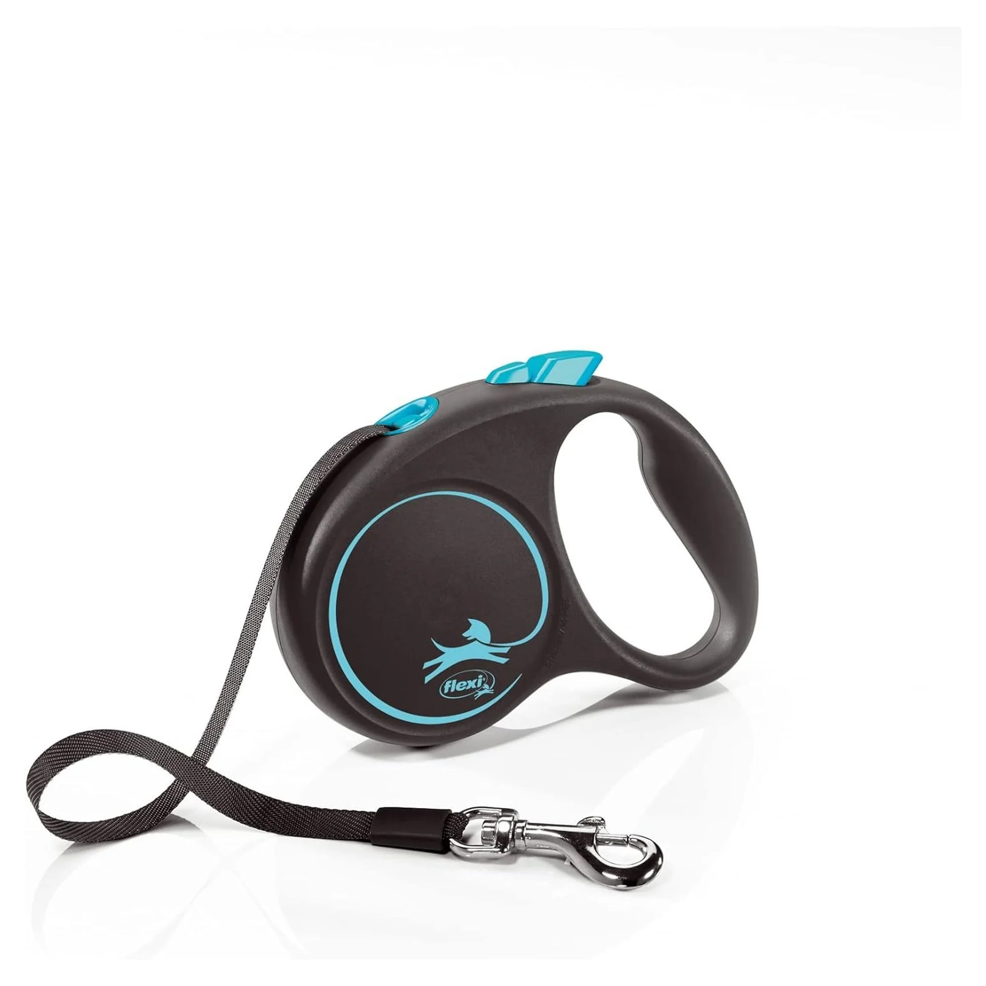 Flexi Black Design Mavi S Beden  Şerit Köpek Gezdirme Kayışı 5 M