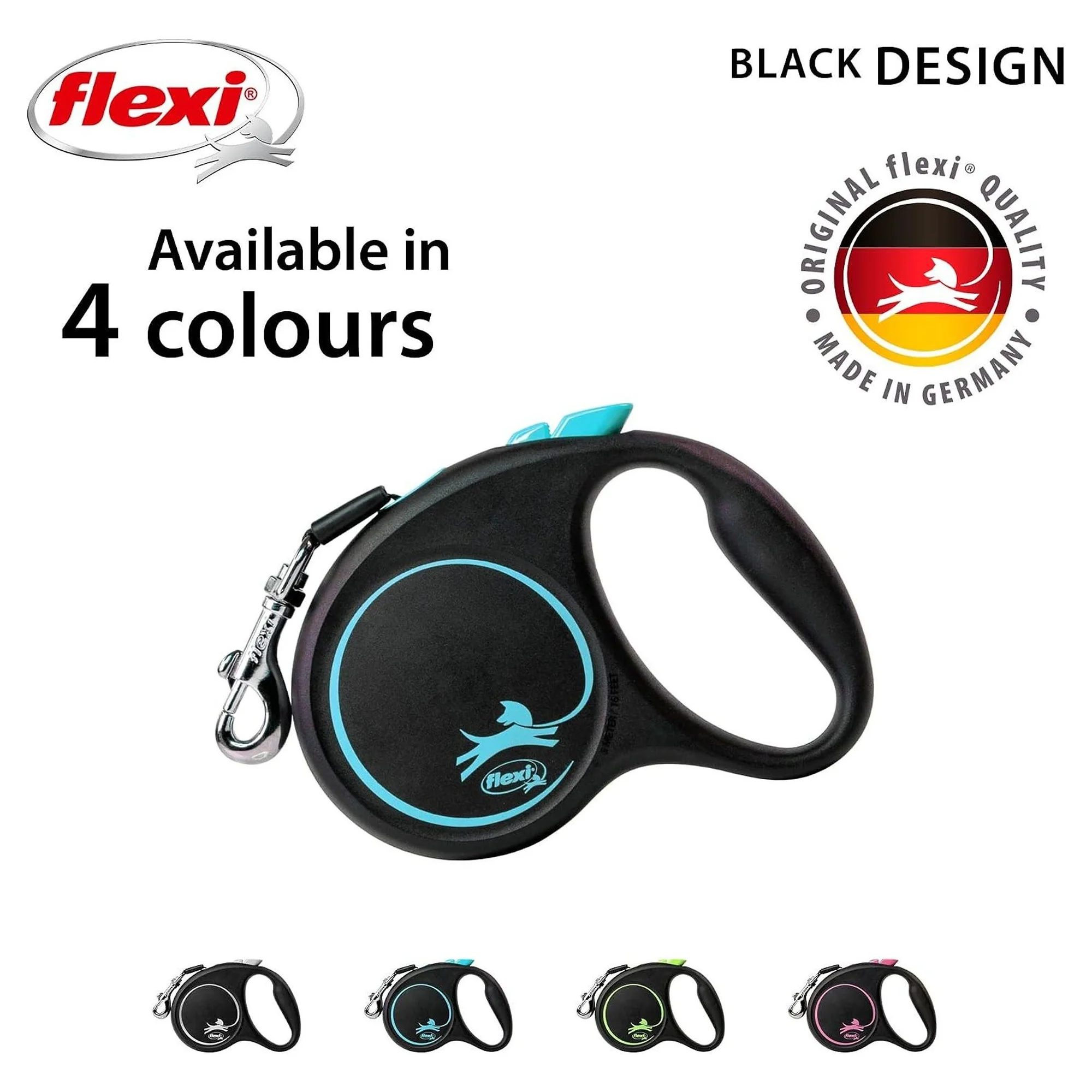 Flexi Black Design Mavi S Beden Şerit Köpek Gezdirme Kayışı 5 M — Gezdirme Kayışları, 215 g — Görsel 4