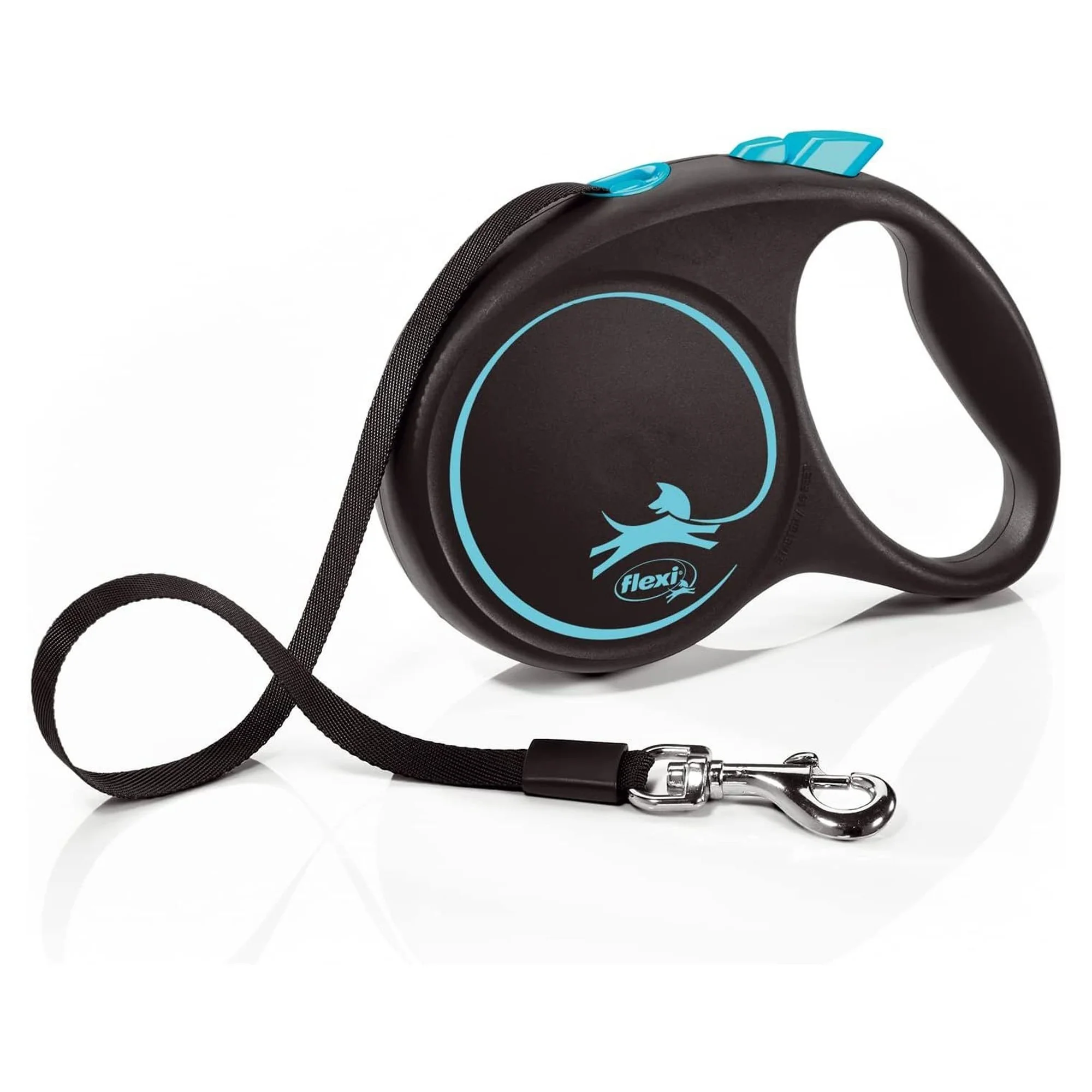 Flexi Black Design M Beden Mavi Şerit Tasma 5 M