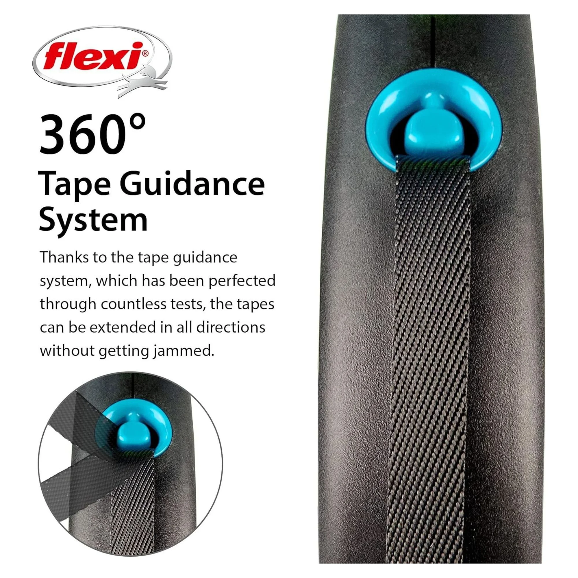 Flexi Black Design M Beden Mavi Şerit Tasma 5 M — Boyun Tasması, 440 g — Görsel 3