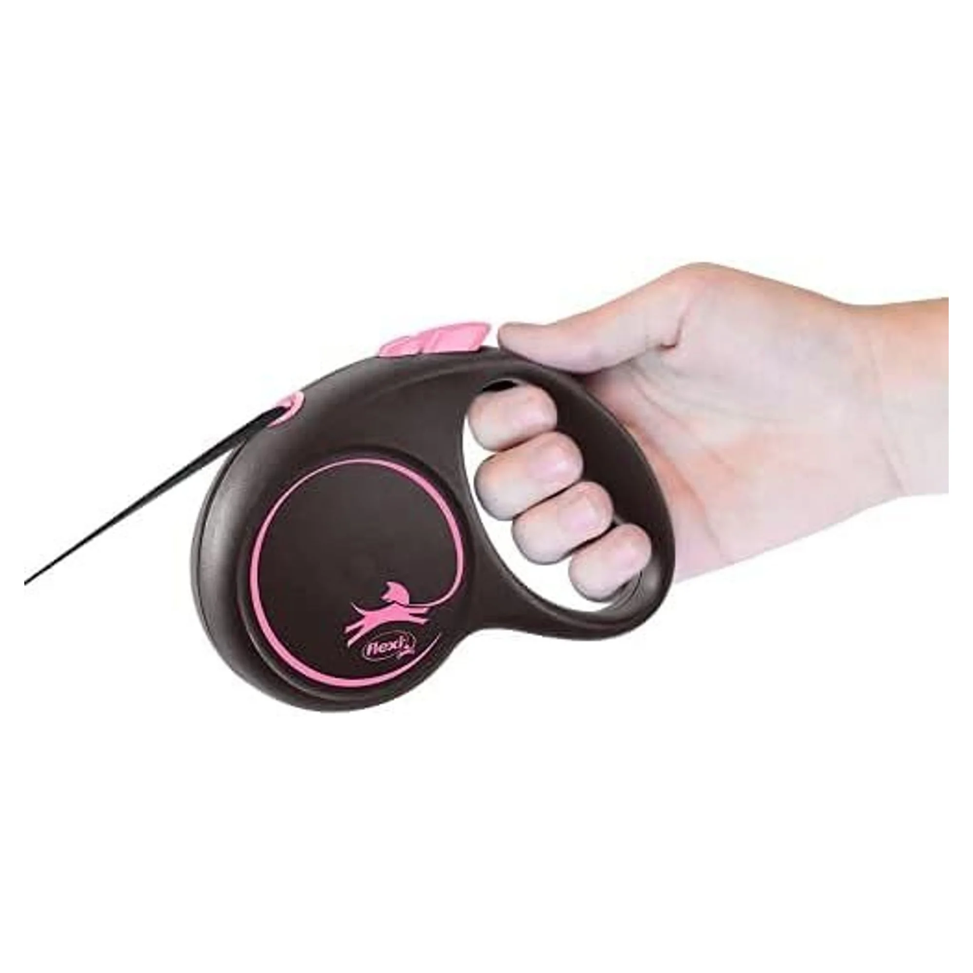 Flexi Black Design Pembe M Beden Şerit Köpek Tasması 5 M — Boyun Tasması, 440 g — Görsel 5