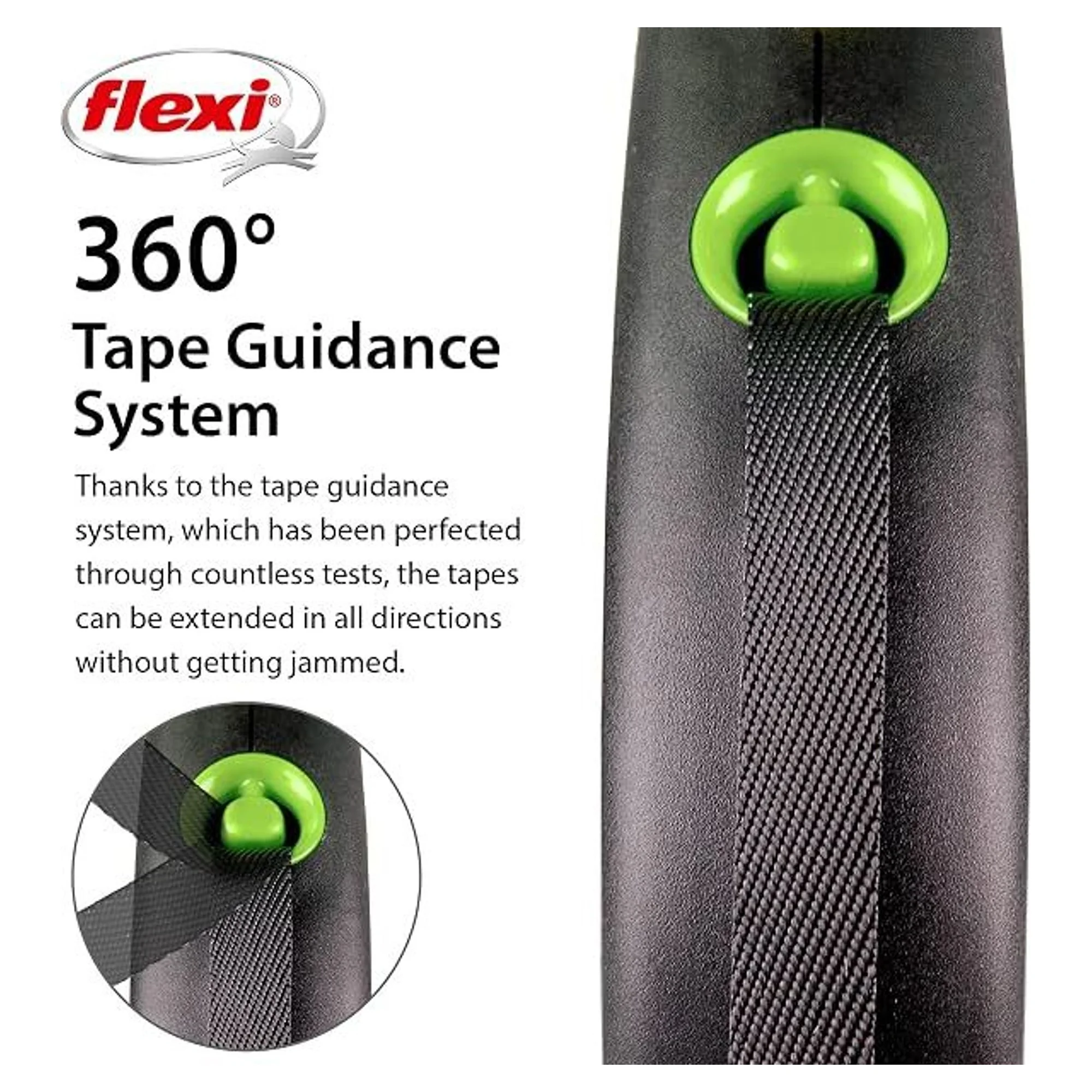 Flexi Black Desing 5M Şerit M Yesil — Boyun Tasması, 440 g — Görsel 3