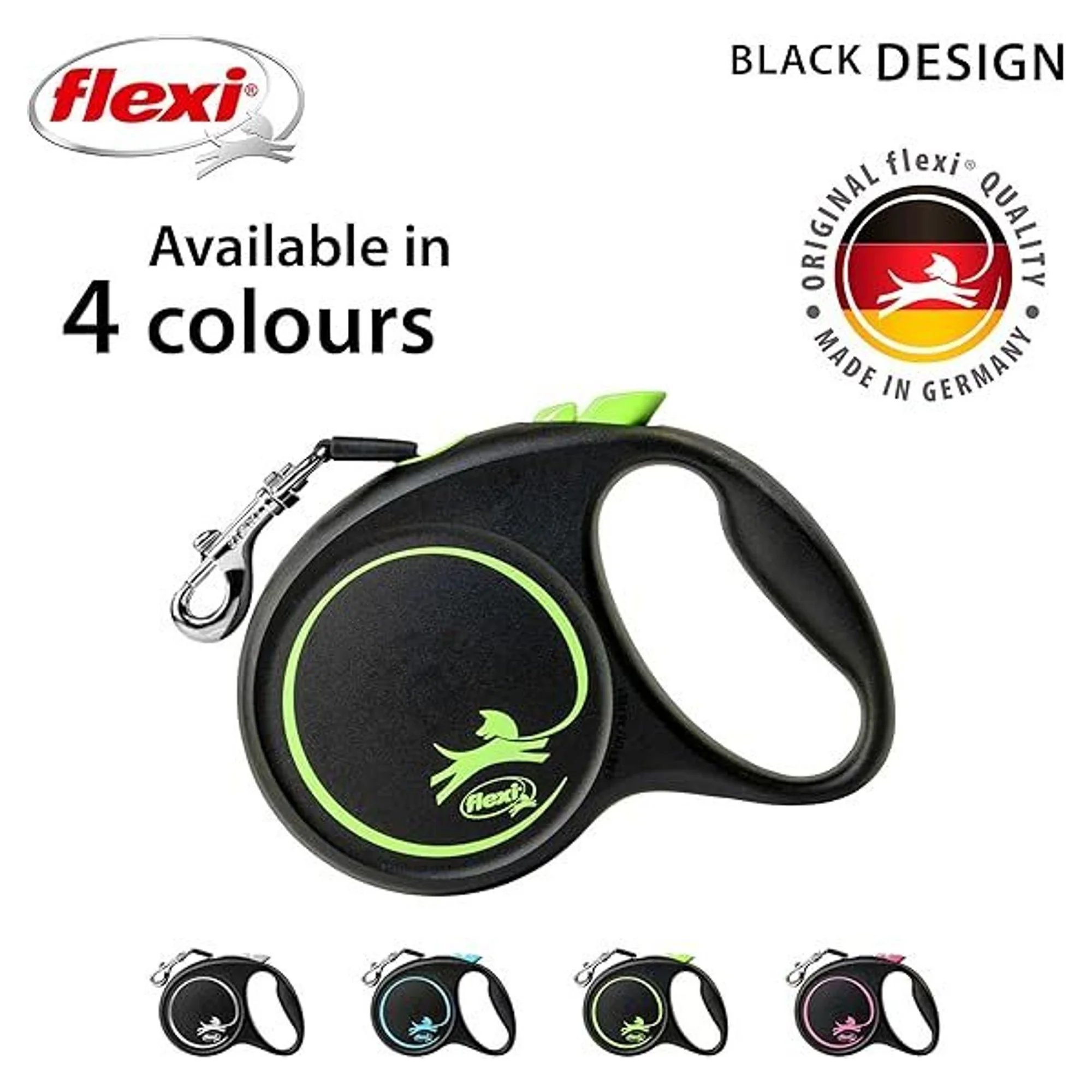 Flexi Black Desing 5M Şerit M Yesil — Boyun Tasması, 440 g — Görsel 4