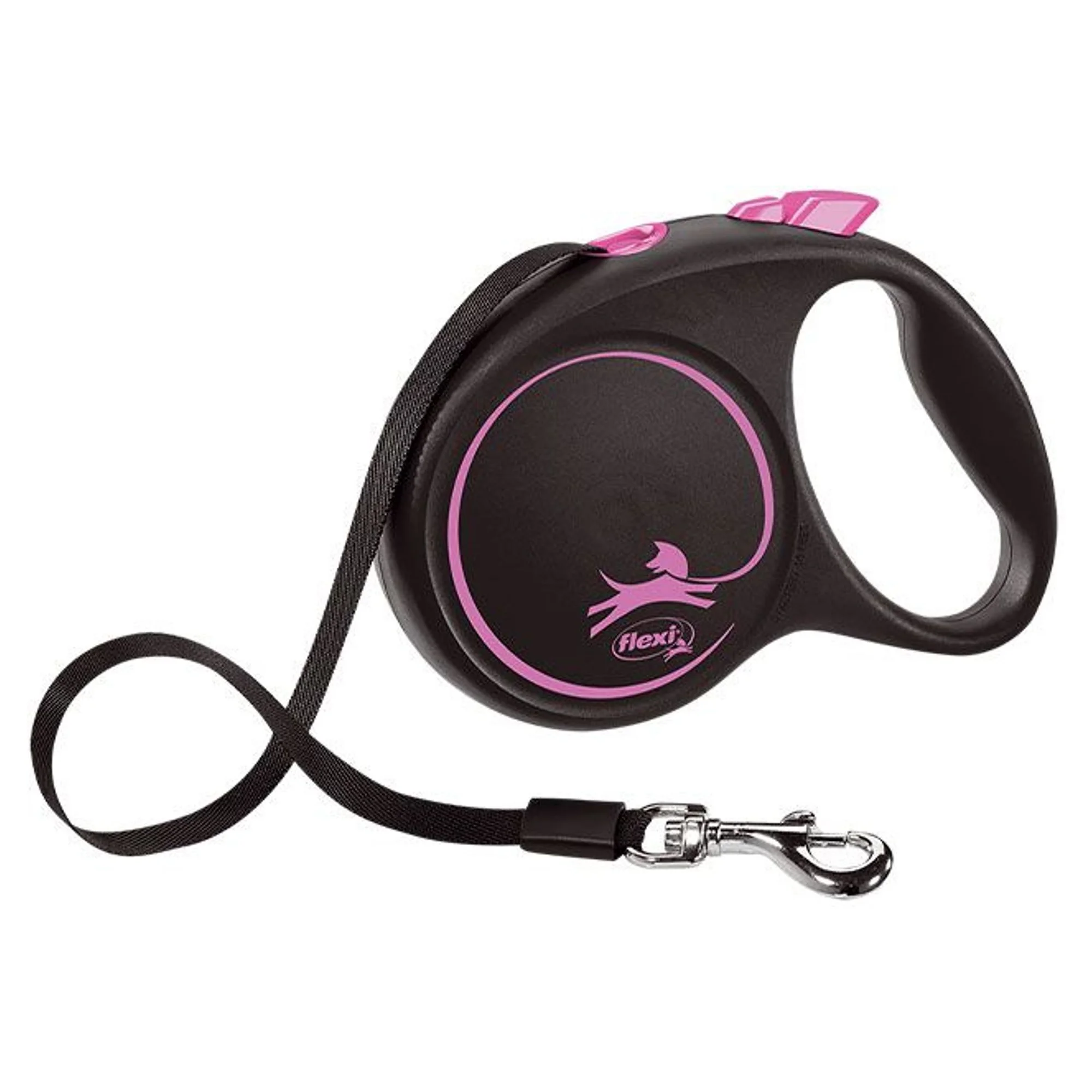Flexi Flexi Black Design L Otomatik Şerit Köpek Gezdirme Kayışı Pembe 5 M