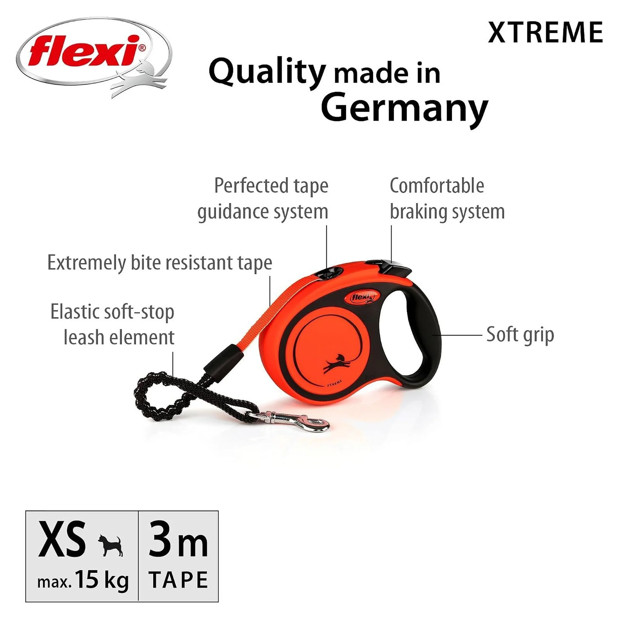 Flexi Extreme XS Beden Şerit Köpek Tasması 3 M — Boyun Tasması, 180 g — Görsel 2