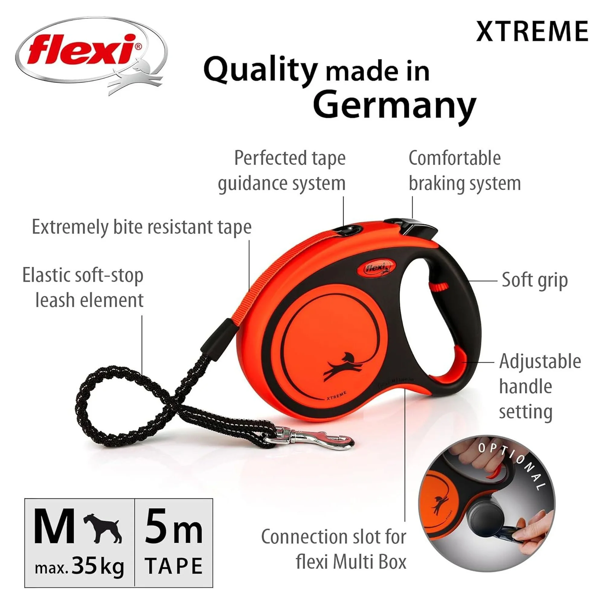 Flexi Extreme M Beden Şerit Köpek Gezdirme Kayışı 5 M — Gezdirme Kayışları, 400 g — Görsel 2