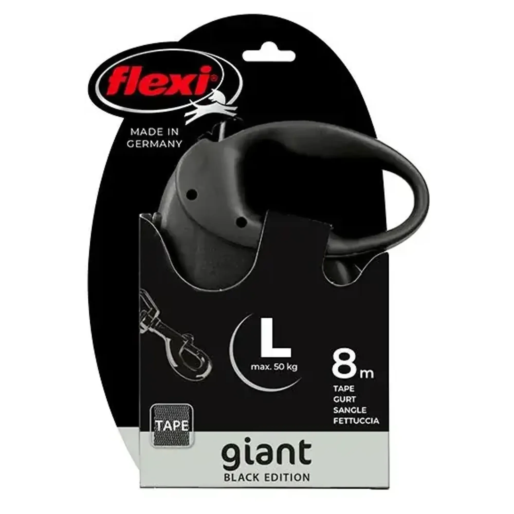 Flexi Giant Siyah L Beden Köpek Şerit Tasma 8 M — Gezdirme Kayışları — Görsel 2