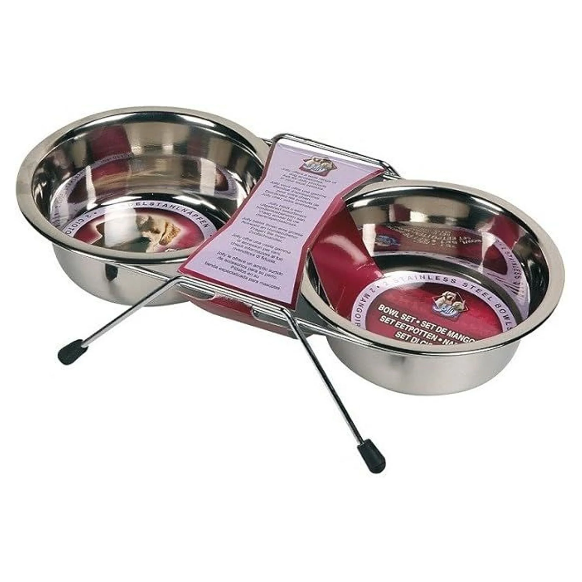 Flamingo Duo Dinner İkili Çelik Mama Kabı 13 Cm 500 ML