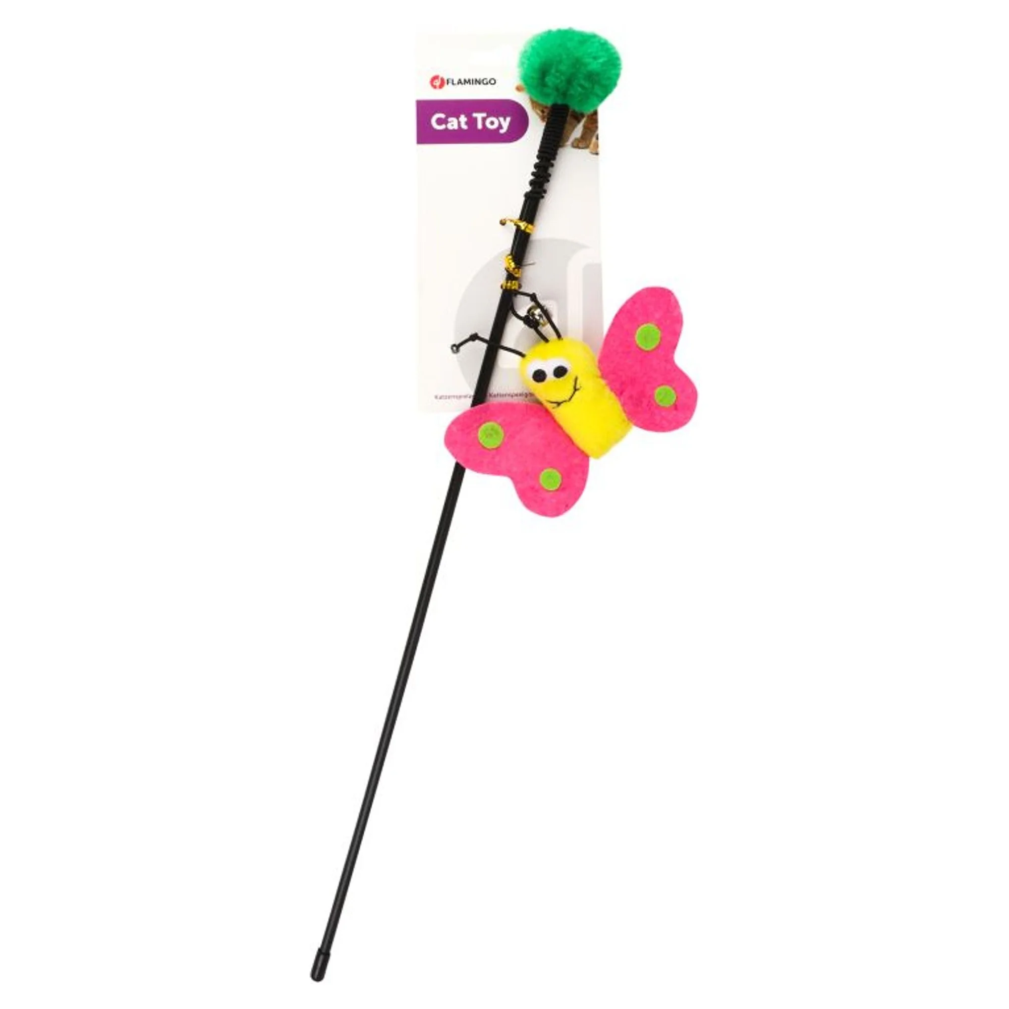 Flamingo Kedi Doğal Kelebekli Olta 53 CM