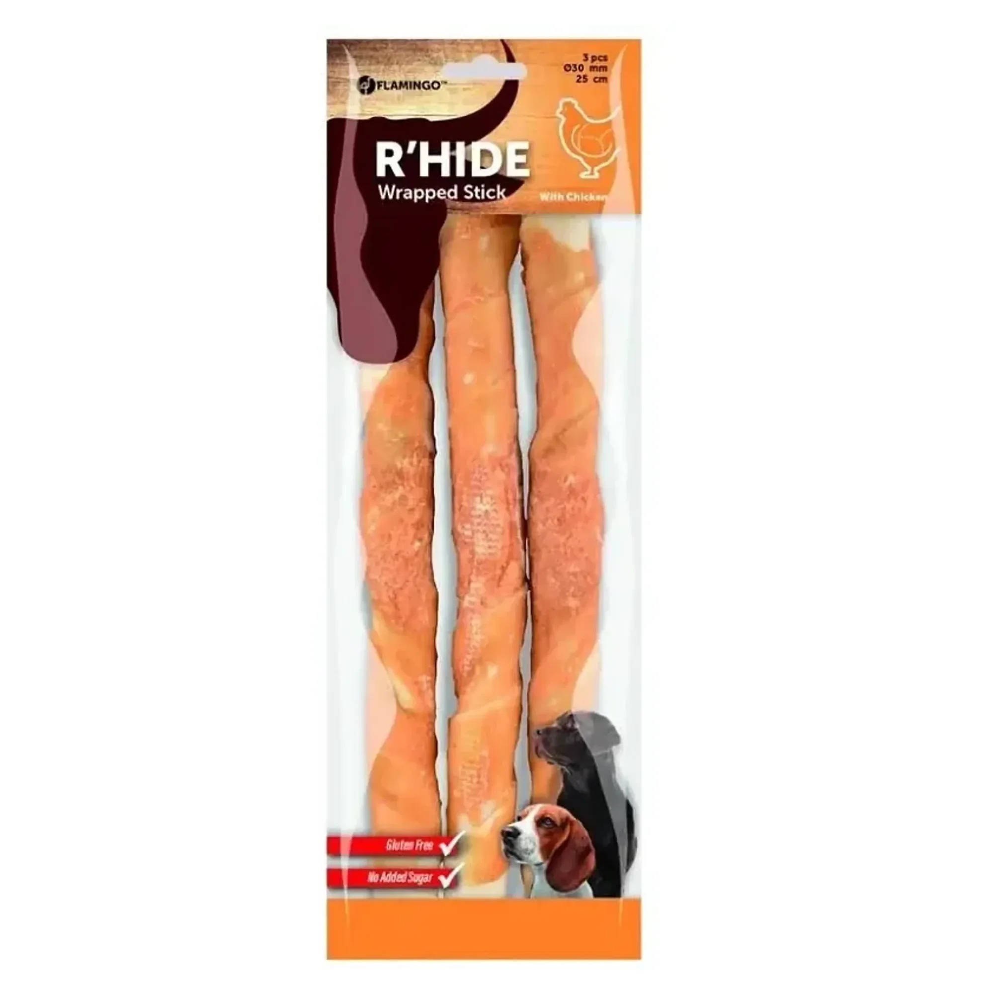 Flamingo R'Hide Tavuklu Glutensiz Burgu Köpek Ödül Maması 25 CM 240 G