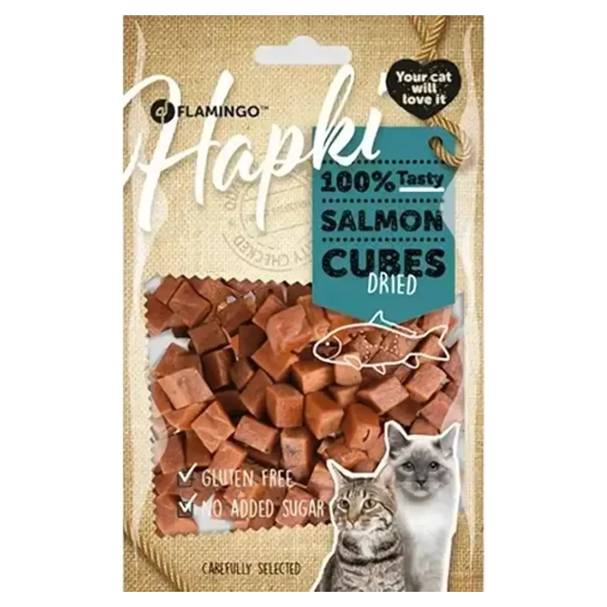 Flamingo Hapki Cat Salmon Cubes 85 G