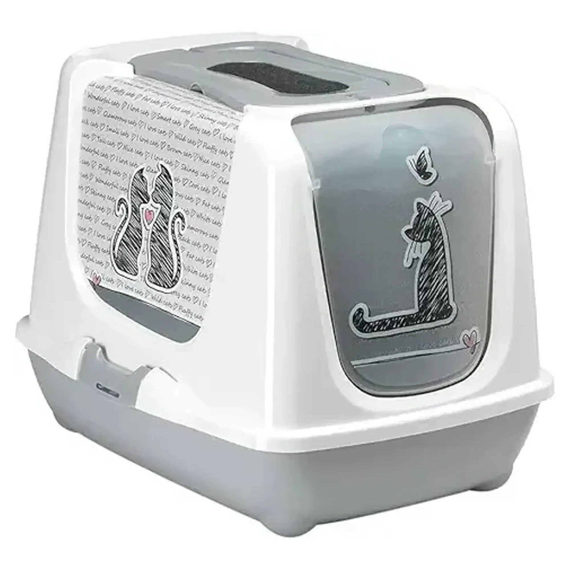 Moderna Trendy Love Kapalı Kedi Tuvaleti - 50CM