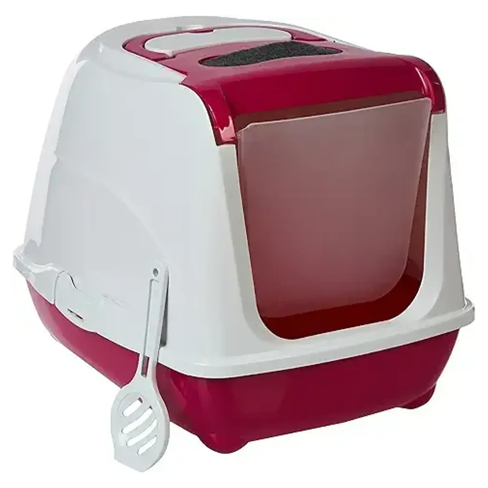 Moderna Flip Kapalı Kedi Tuvaleti Fuşya - 50CM