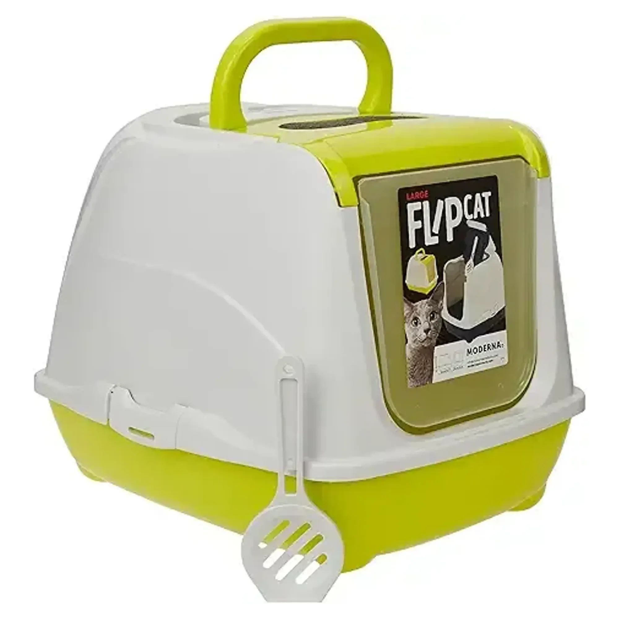 Moderna Flip Kapalı Kedi Tuvaleti Sarı - 50CM