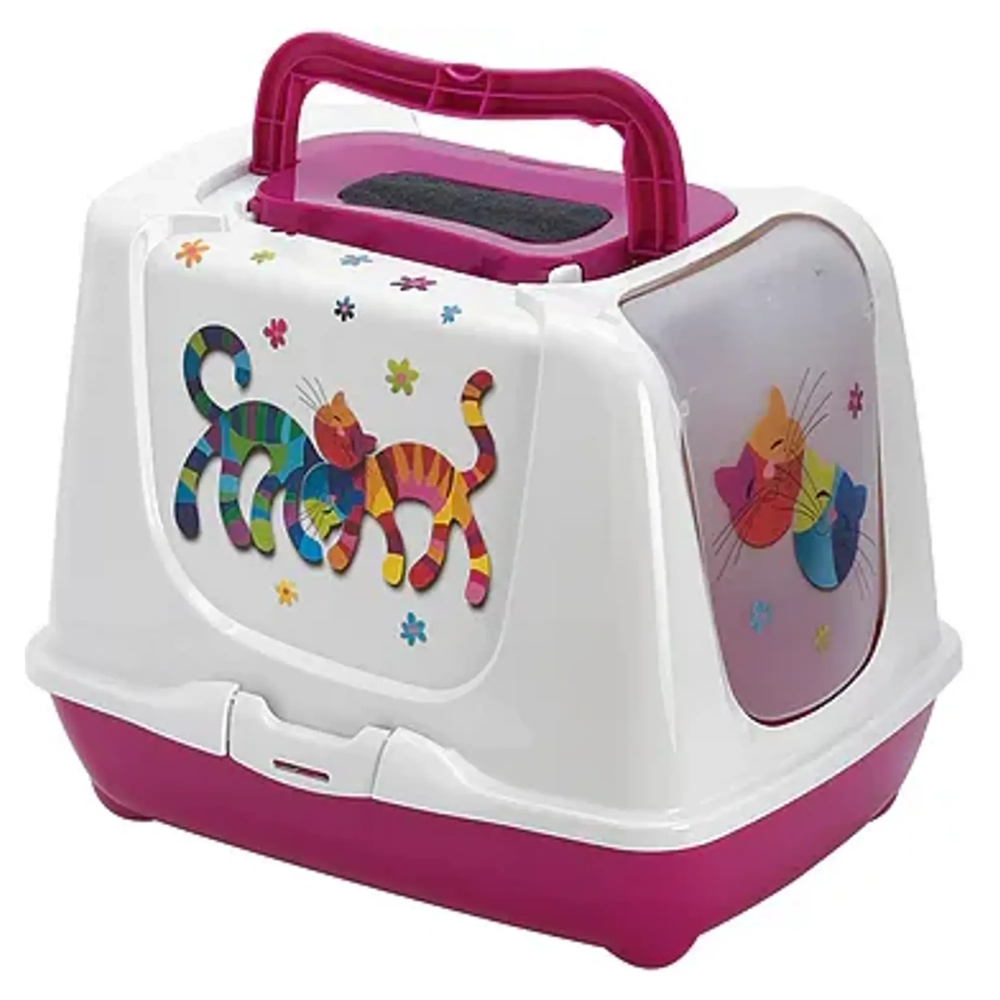 Moderna Friends Kapalı Kedi Tuvaleti Fuşya - 50CM