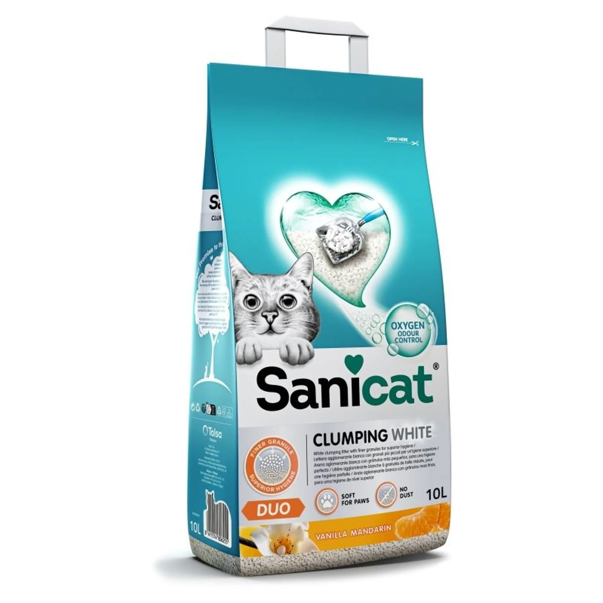 Sanicat Duo Vanilya ve Mandalinalı Bentonit Kedi Kumu 10 L