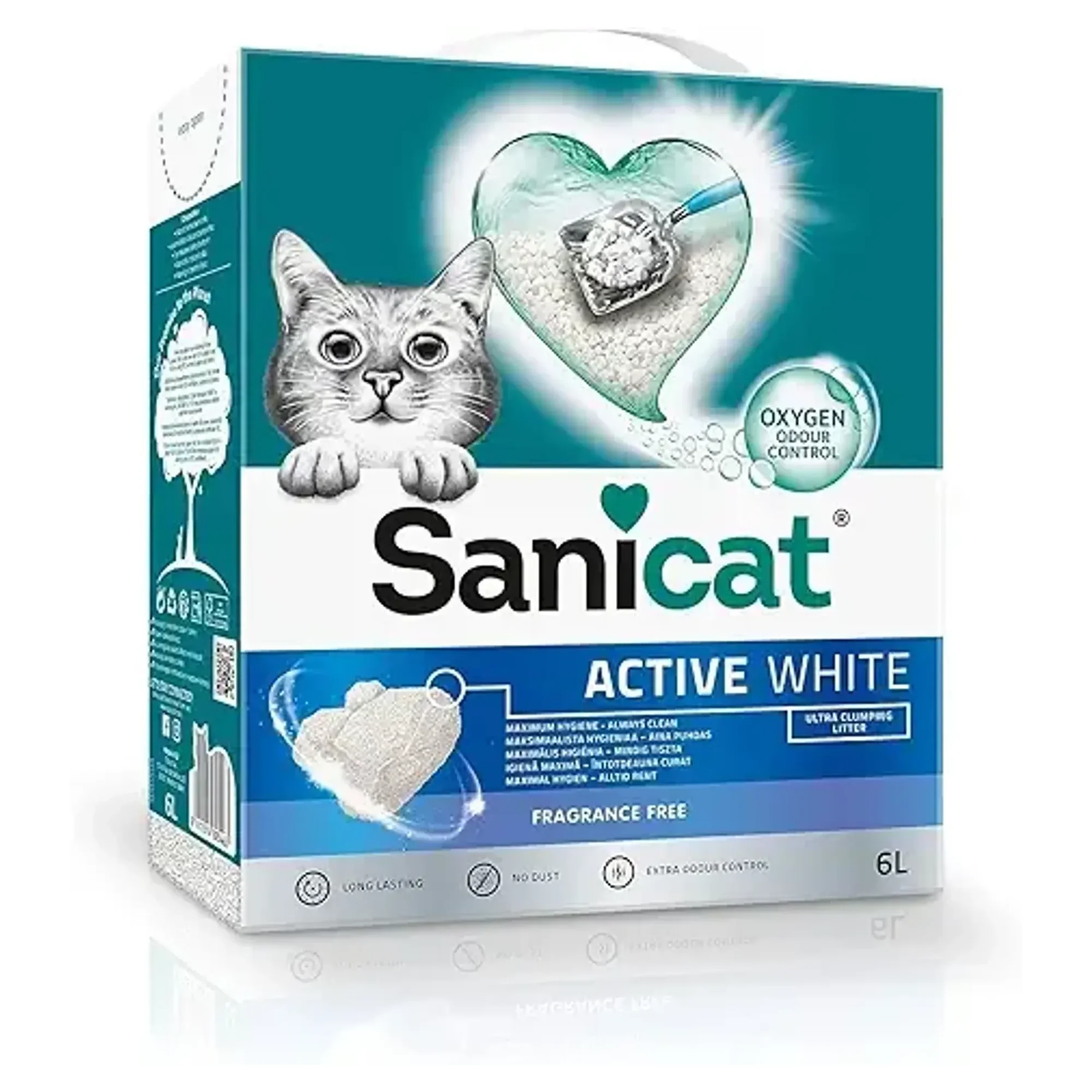 Sanicat Active White Kedi Kumu 6L