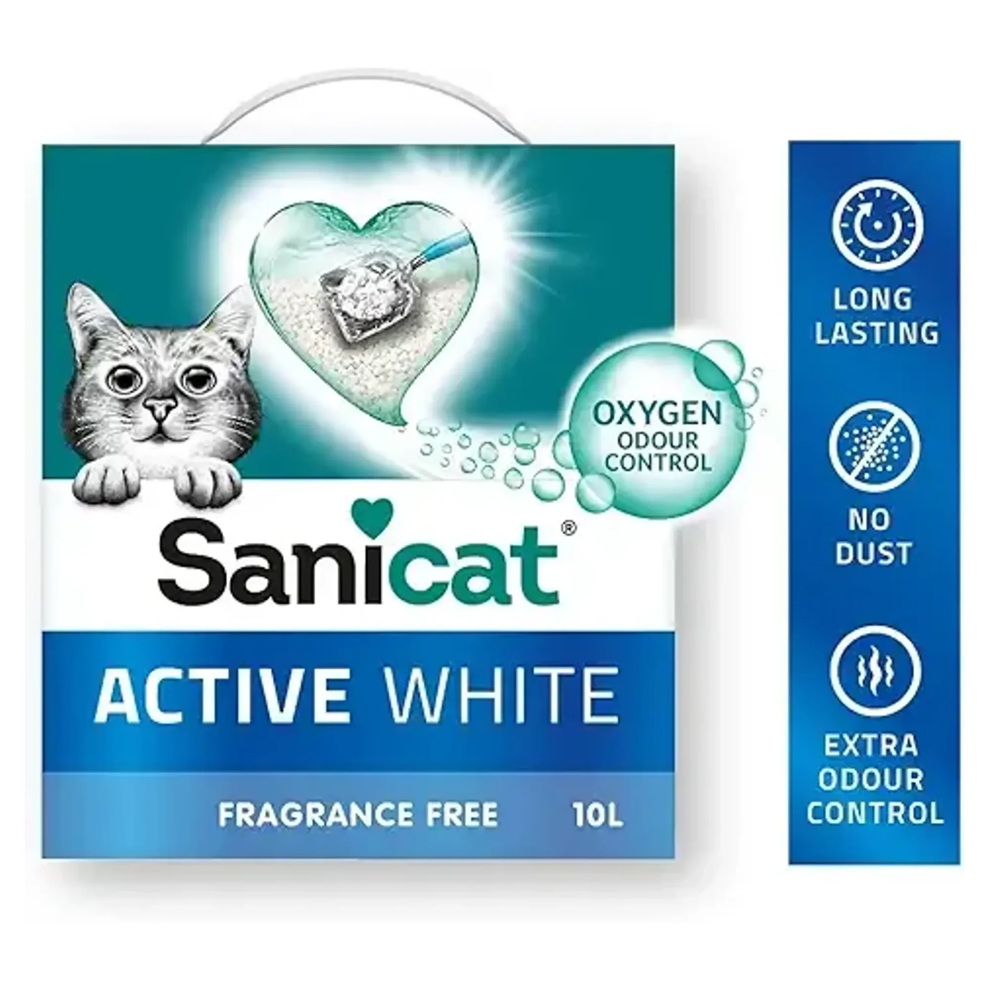 Sanicat Active White Kedi Kumu 10L