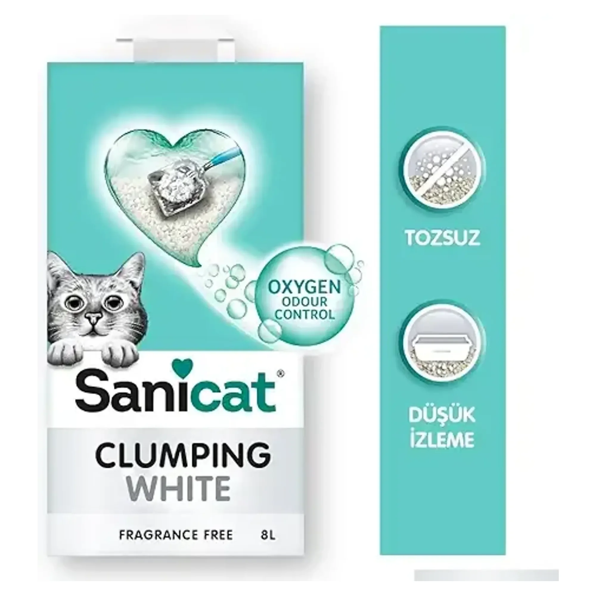 Sanicat Clumping White Kedi Kumu 8L