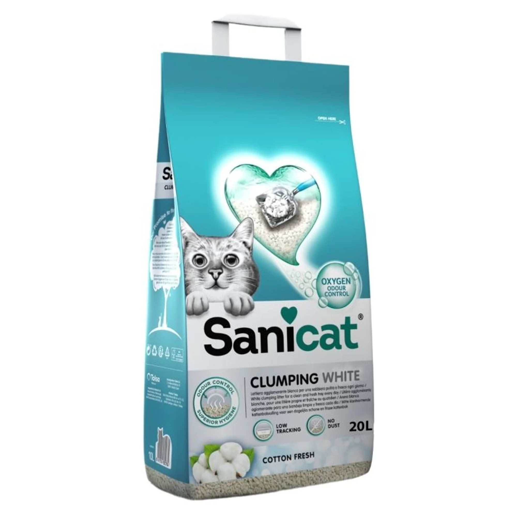 Sanicat Clumping Cotton Fresh Topaklanan Kedi Kumu 20L