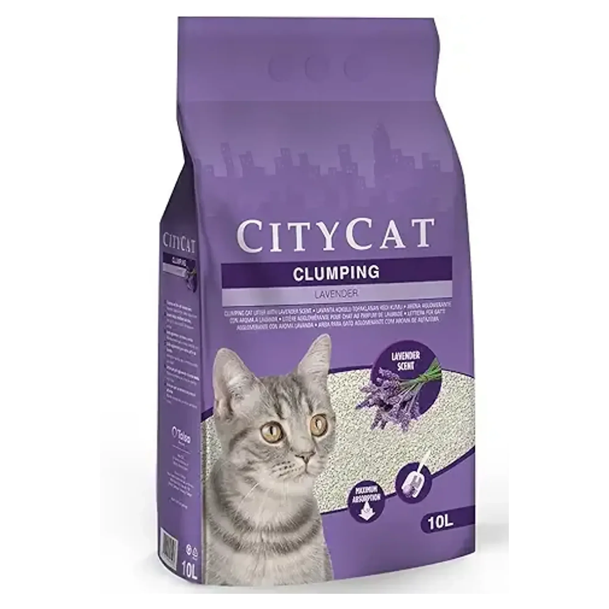 Sanicat City Cat Lavanta Kokulu Topaklanan Kedi Kumu 10 L