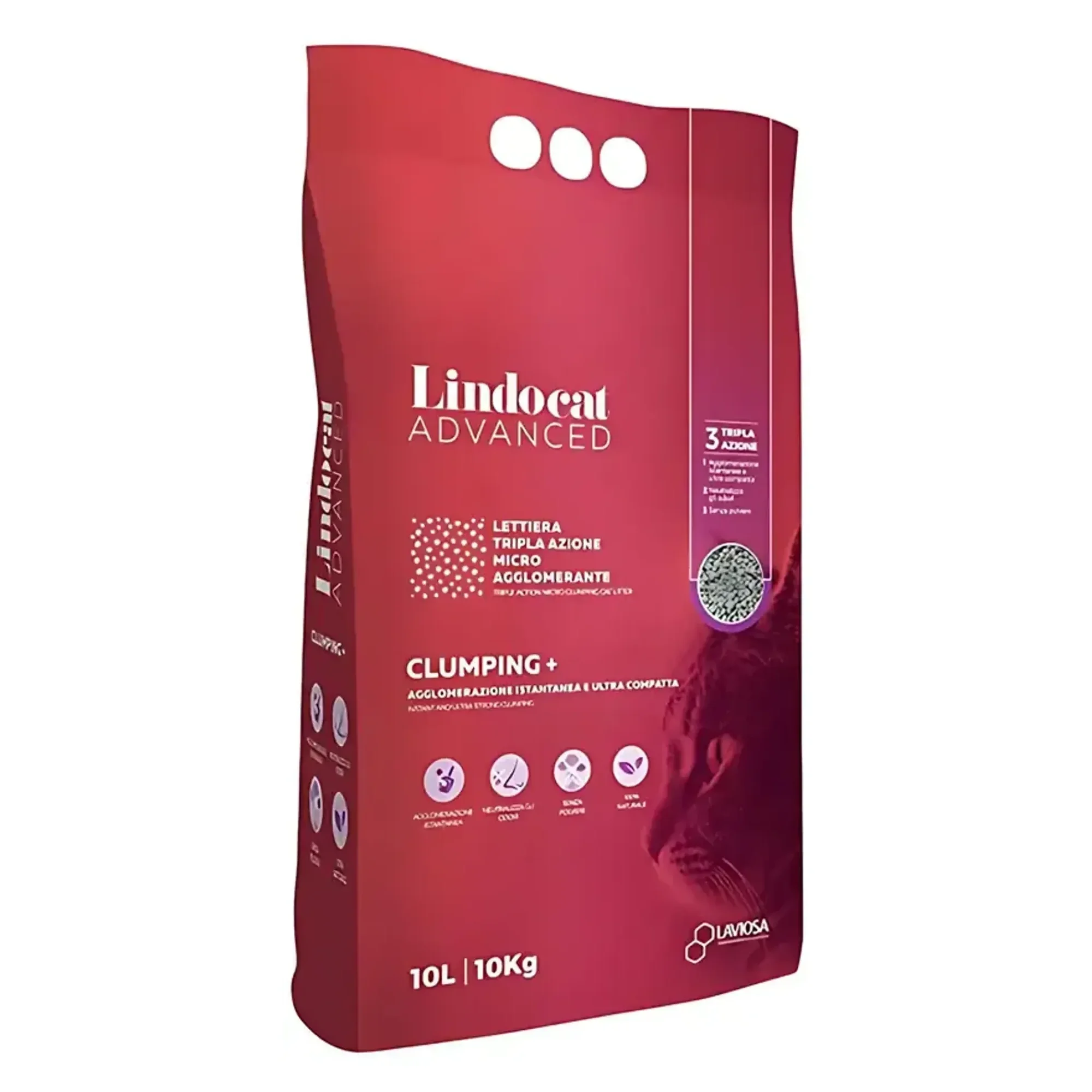 Lindocat Lindocat Advanced Ekstra Güçlü Topaklanan Kokusuz Gri Bentonit Kedi Kumu 10 KG