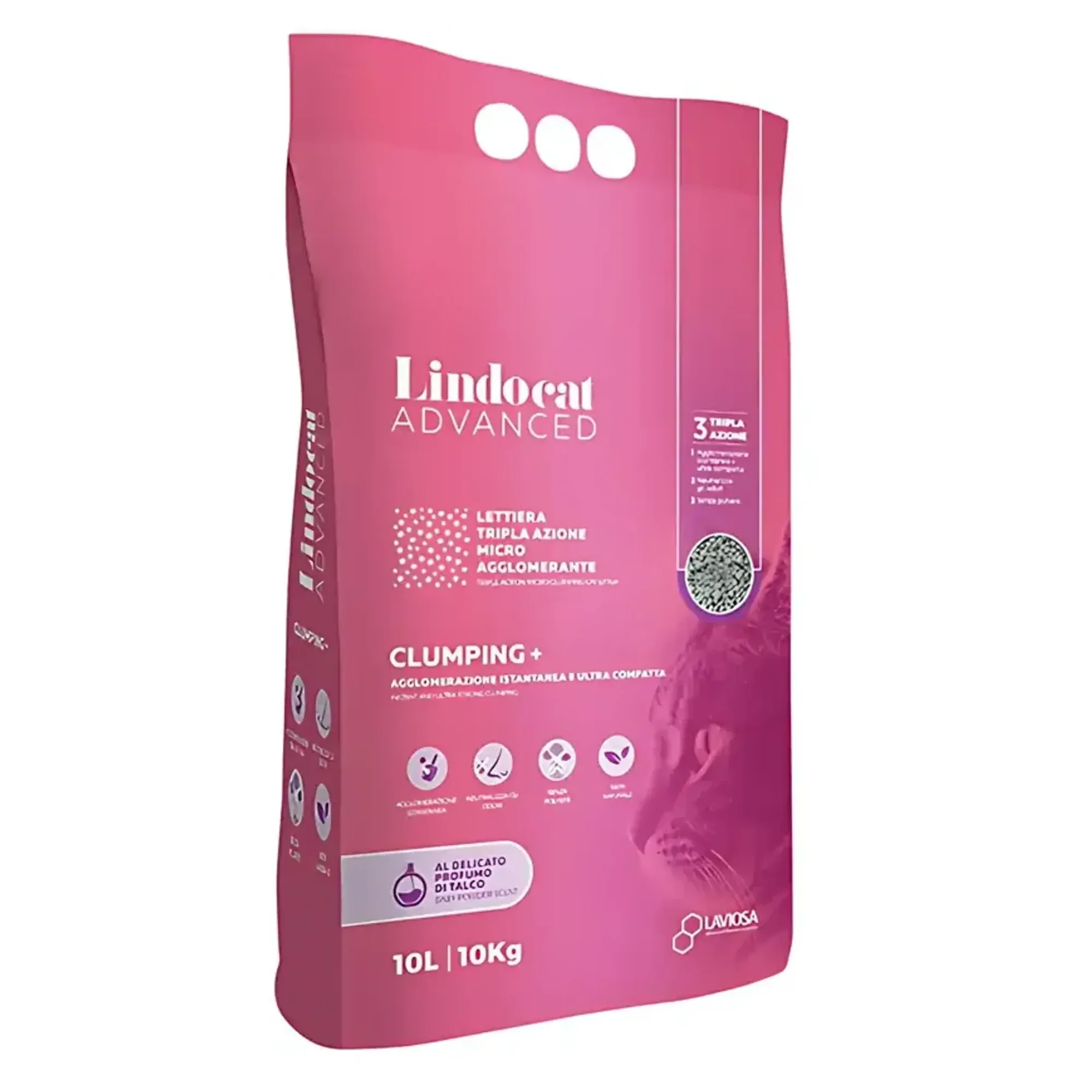 Lindocat Lindocat Advanced Bebek Pudrası Kokulu Ekstra Güçlü Topaklanan Kedi Kumu 10L