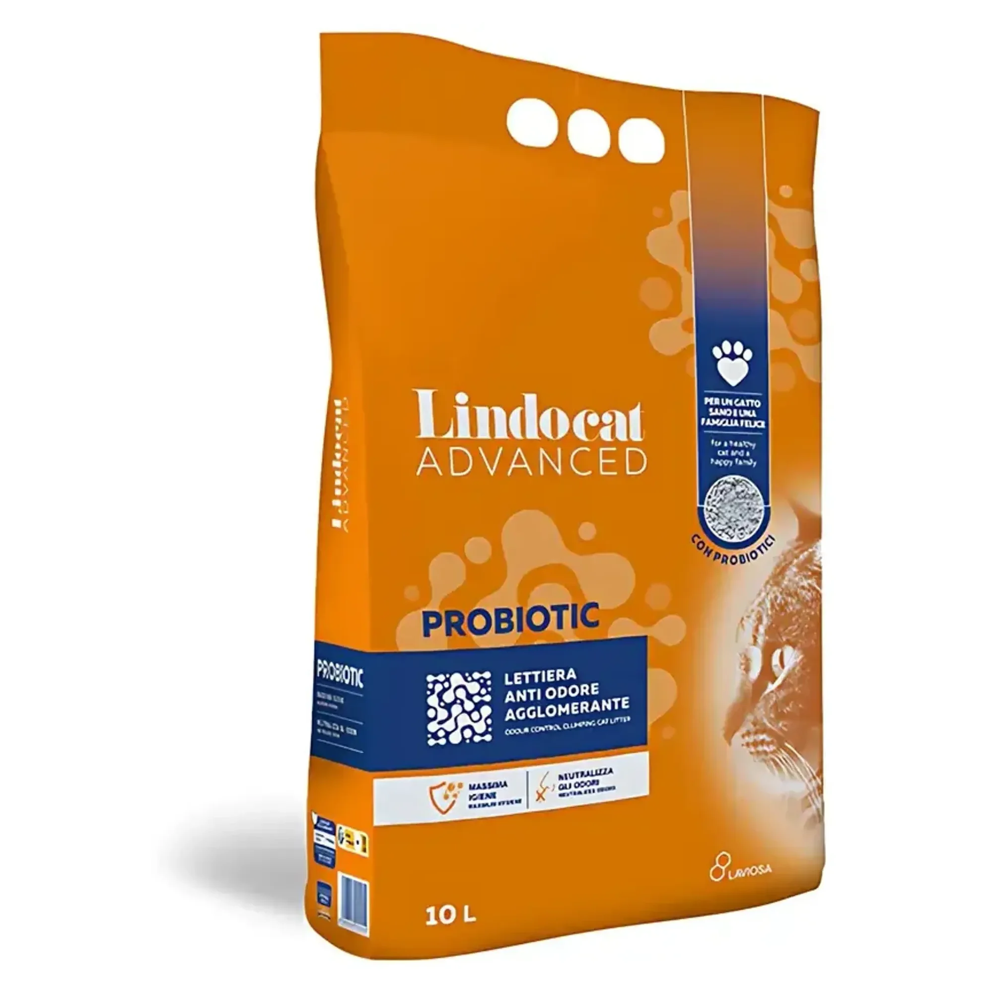 Lindocat Lindocat Advanced Probiotic Bakteri Önleyici Topaklanan Kedi Kumu 10 L