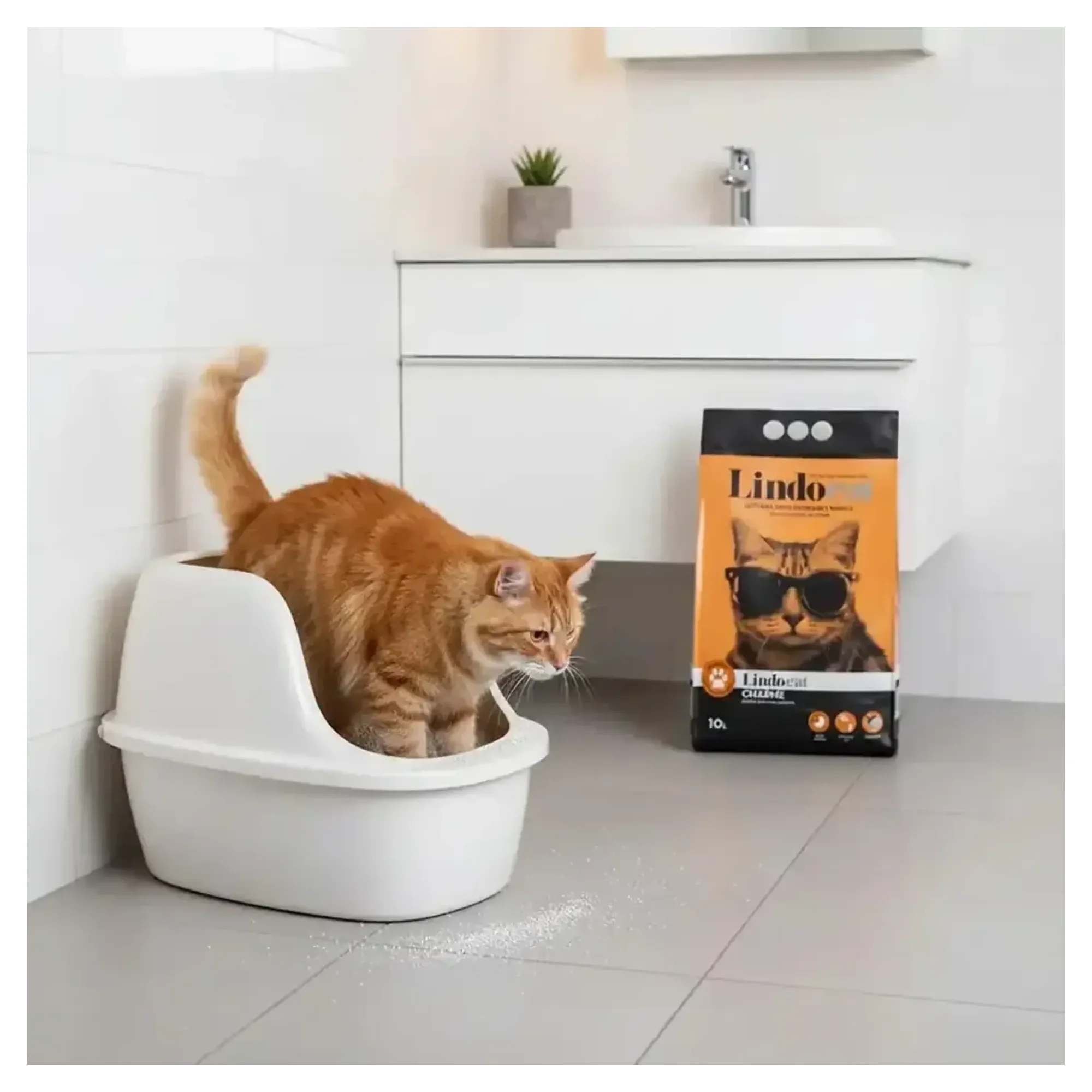 Lindocat Lindocat Charme Amber Kokulu Kedi Kumu 10L — Kedi Tuvalet Ürünleri, 8 kg — Görsel 2