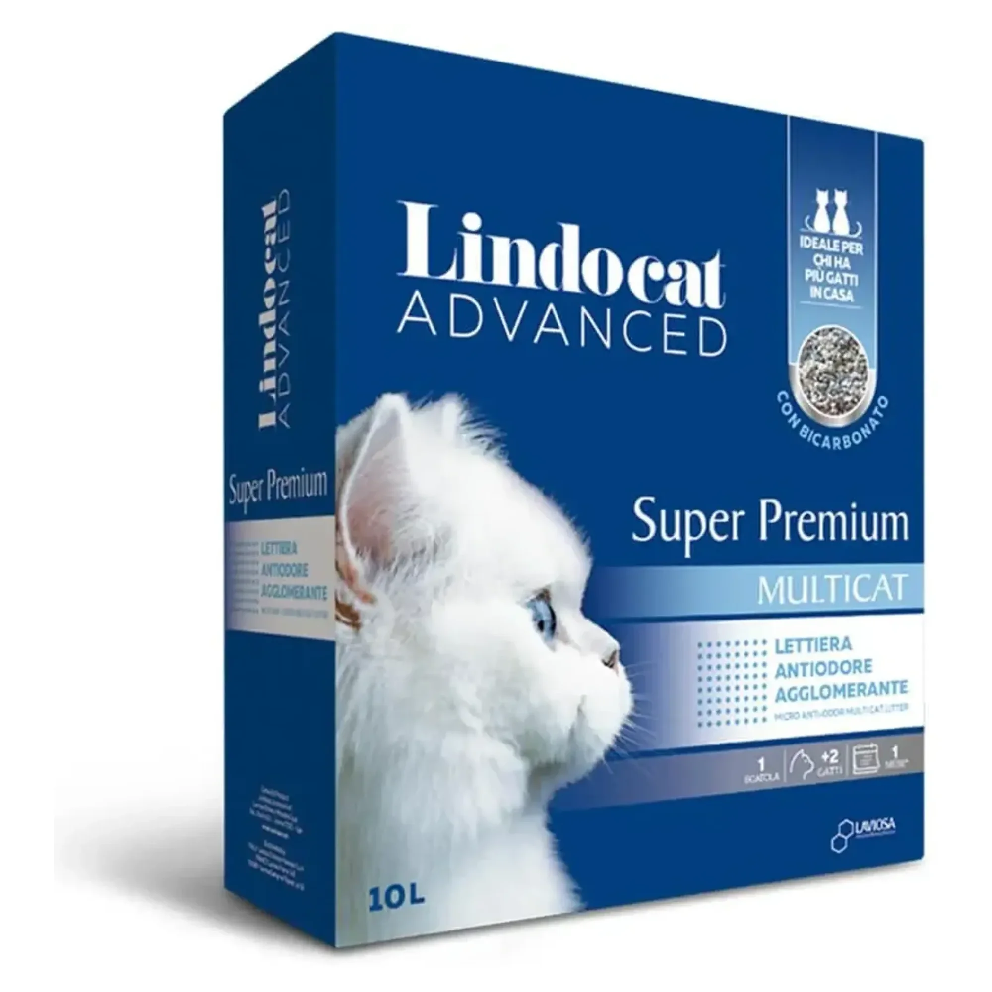 Lindocat Lindocat Super Premium Multicat Bikarbonatlı Koku Önleyici ve Ekstra Güçlü Topaklanan Kedi Kumu 10L