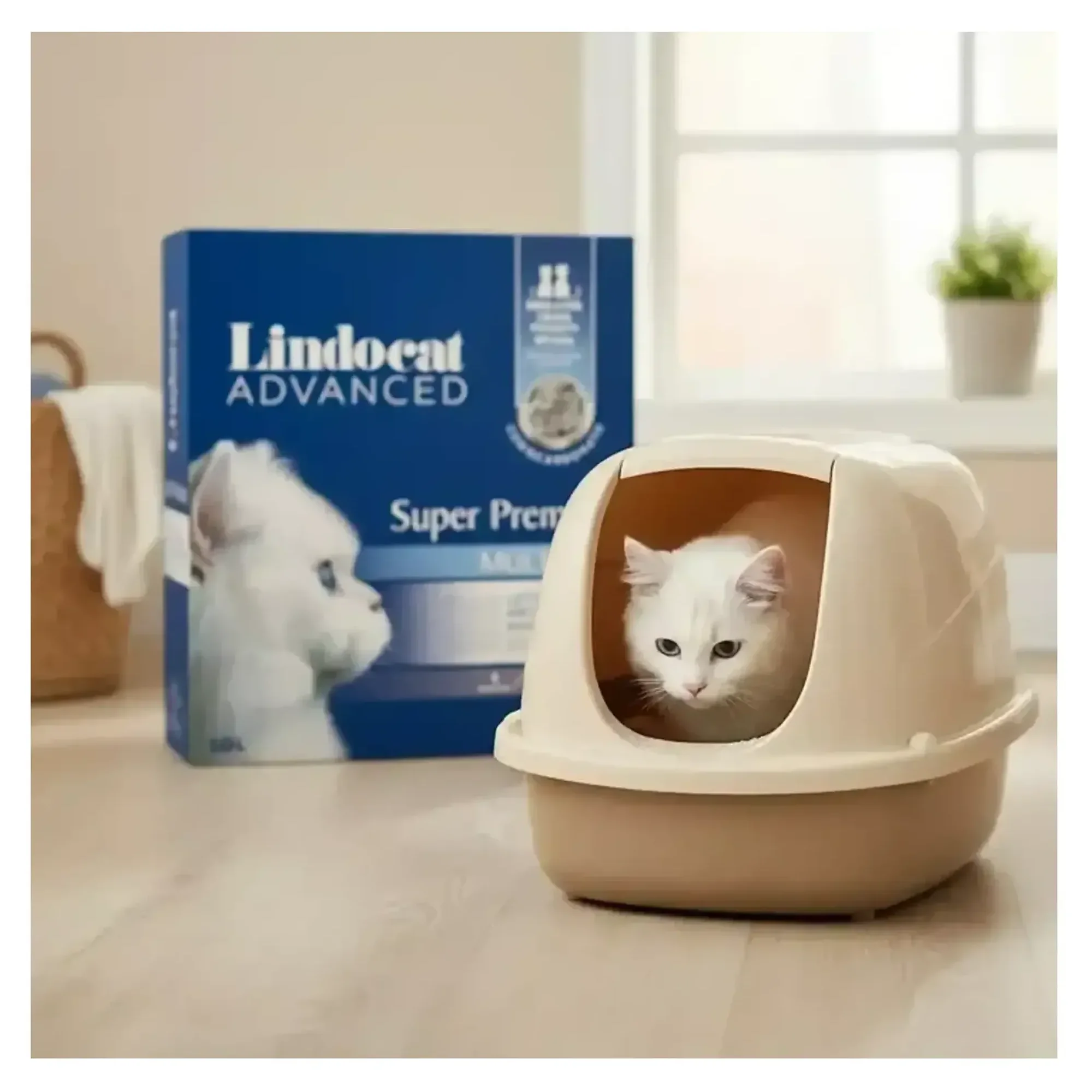 Lindocat Lindocat Super Premium Multicat Bikarbonatlı Koku Önleyici ve Ekstra Güçlü Topaklanan Kedi Kumu 10L — Kedi Tuvalet Ürünleri, 9.2 kg — Görsel 2