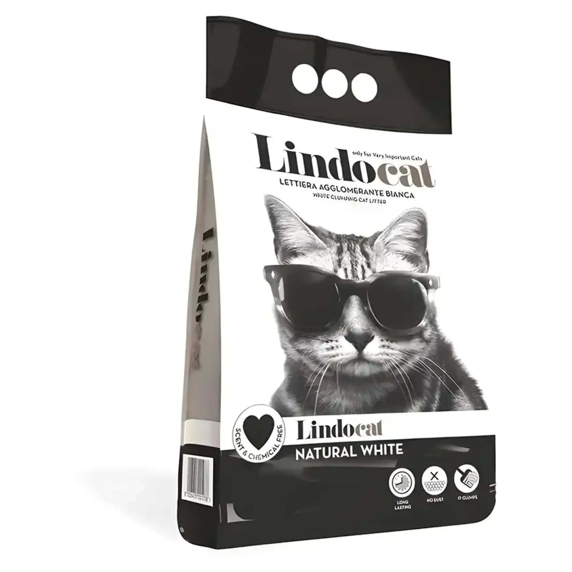 Lindocat Lindocat Natural White Kokusuz Kalın Taneli Topaklanan Kedi Kumu 10L