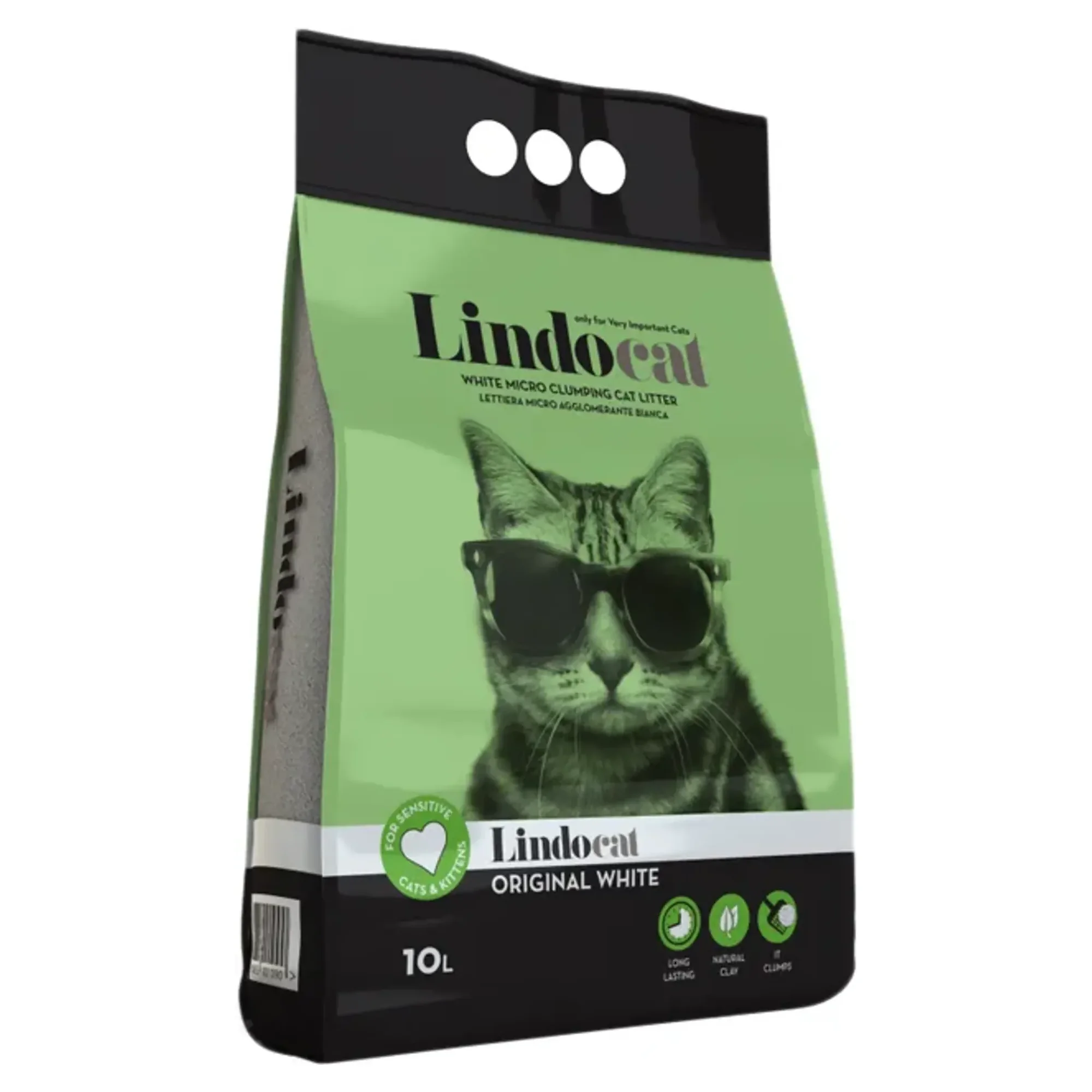 Lindocat Original White Kokusuz İnce Taneli Topaklanan Kedi Kumu 10L