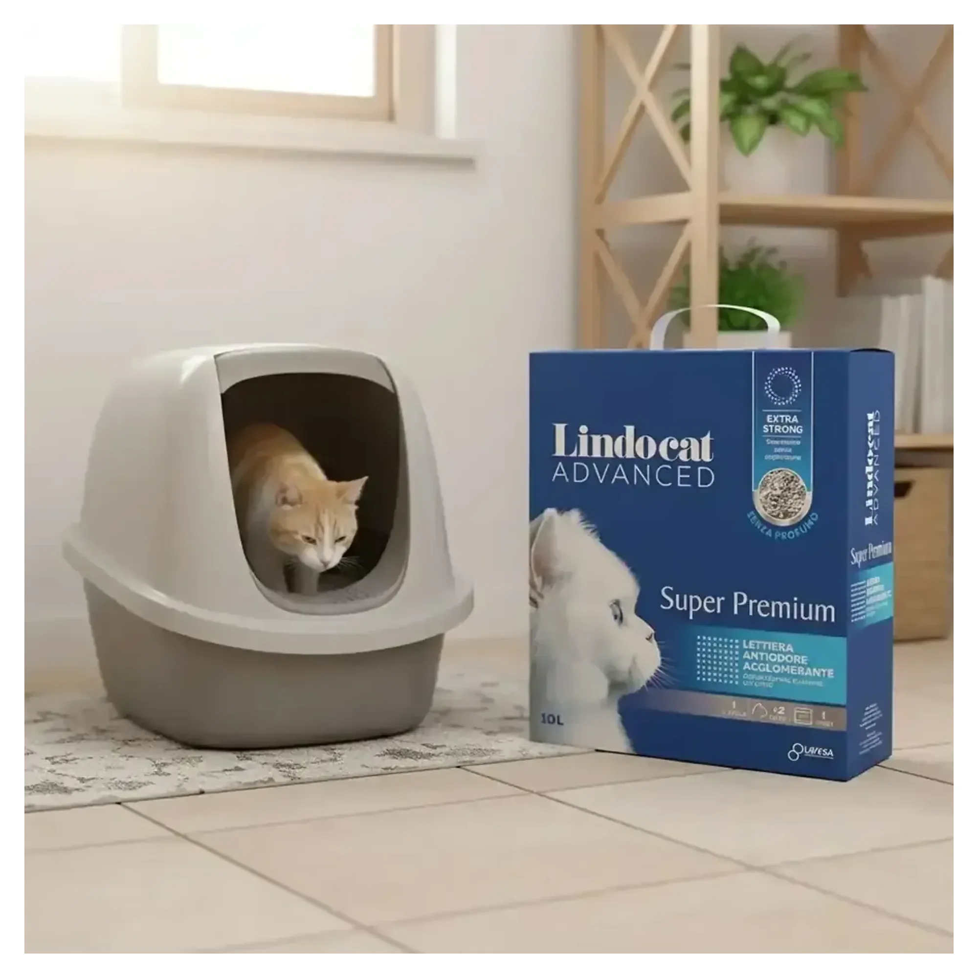 Lindocat Lindocat Advanced Super Premium Extra Güçlü Kokusuz Topaklanan Kedi Kumu 10L — Kedi Tuvalet Ürünleri, 9.2 kg — Görsel 2